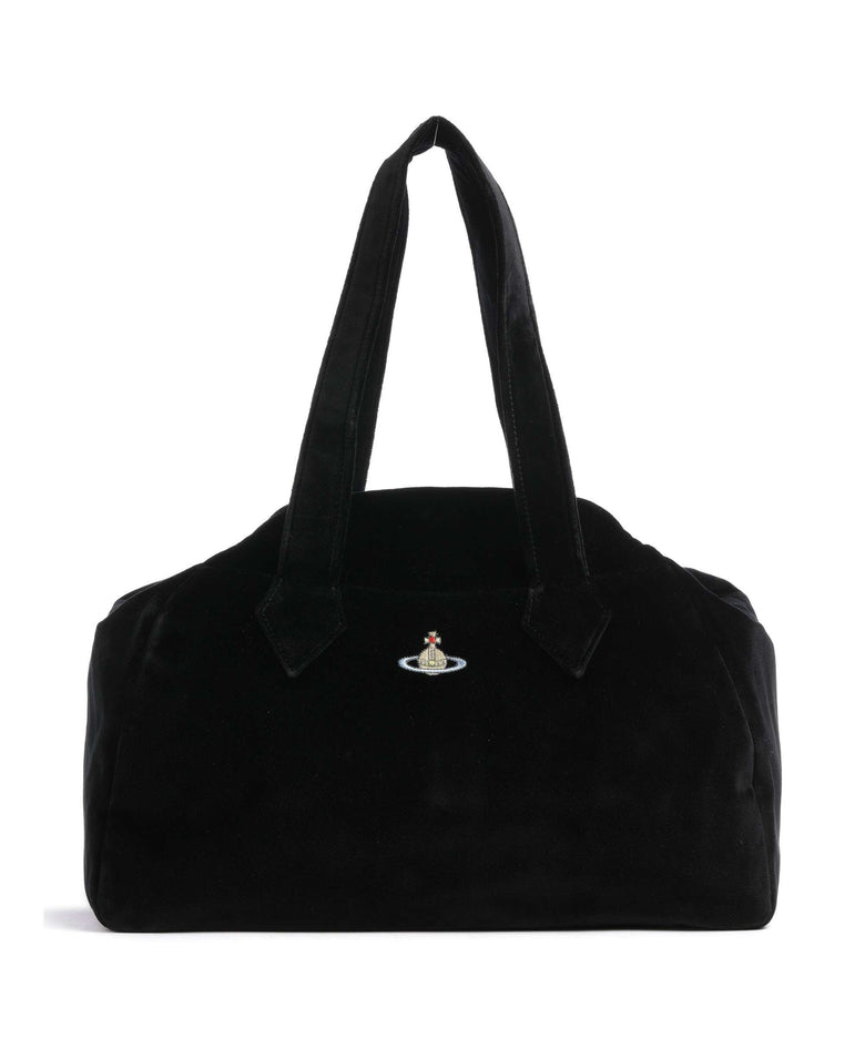 Vivienne Westwood Archive Velvet Large Tote bag black