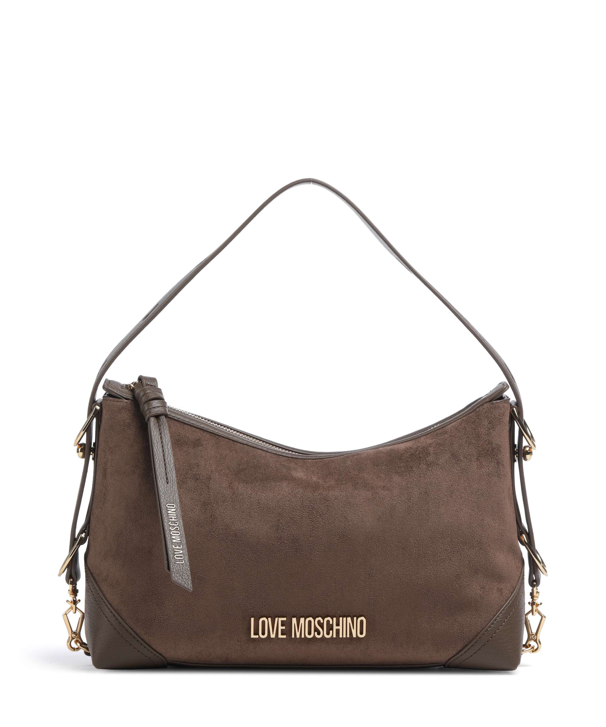 Love Moschino Signature Hobo bag polyester, imitation leather marrone ...