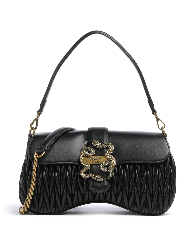 Just Cavalli Iconic Snakes Shoulder bag black
