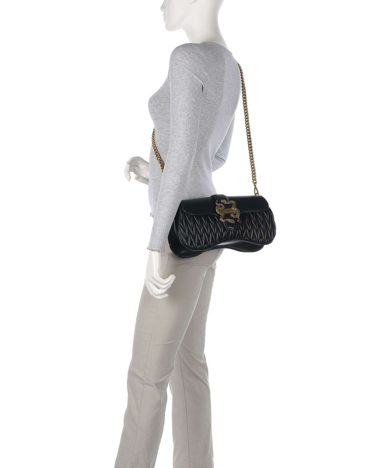 Just Cavalli Iconic Snakes Shoulder bag black