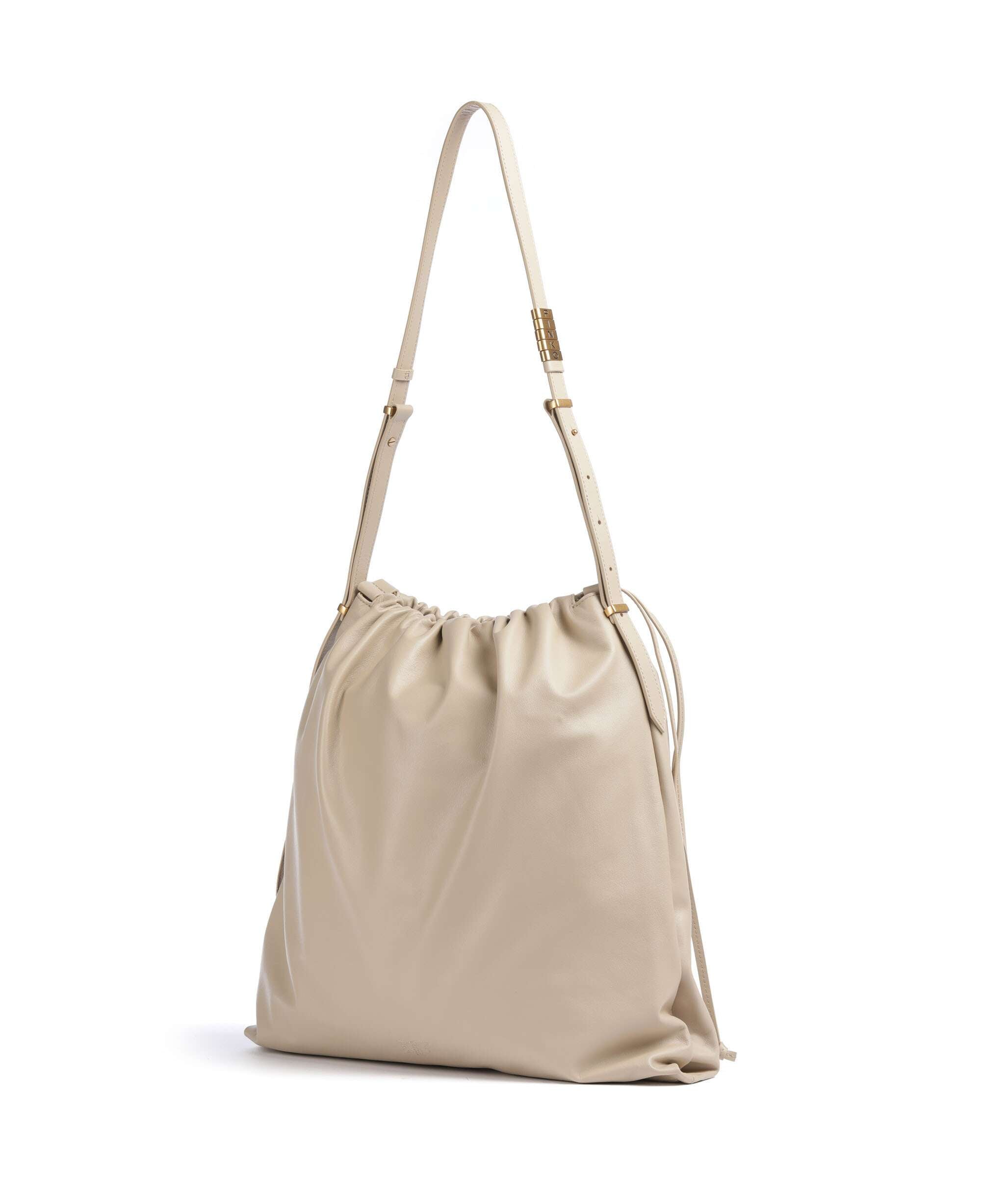Pinko Extra Slouchy Bucket bag beige/grigio fumo/antique gold