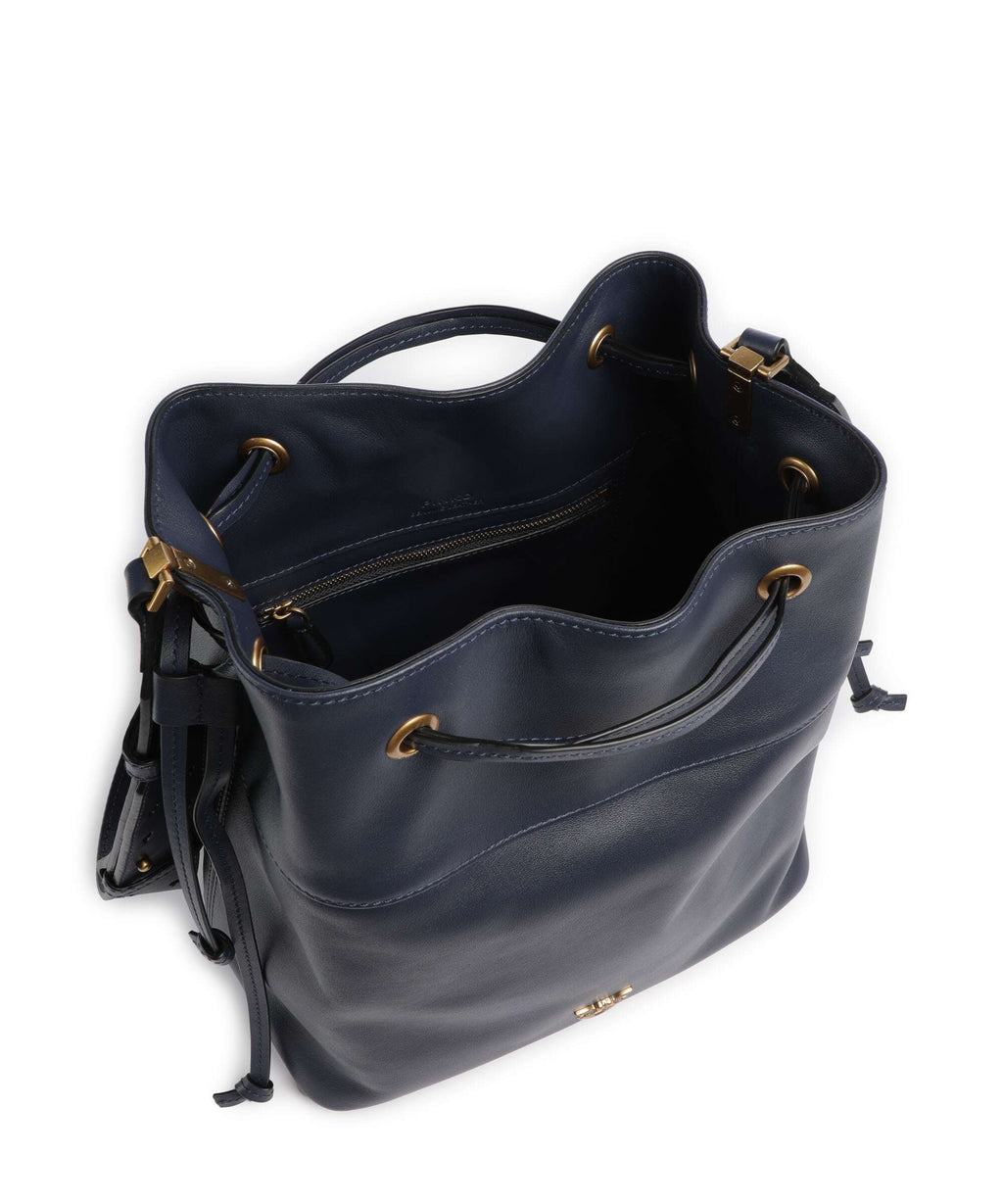 Pinko Secchiello Classic Bucket bag blu indaco ombroso/antique gold