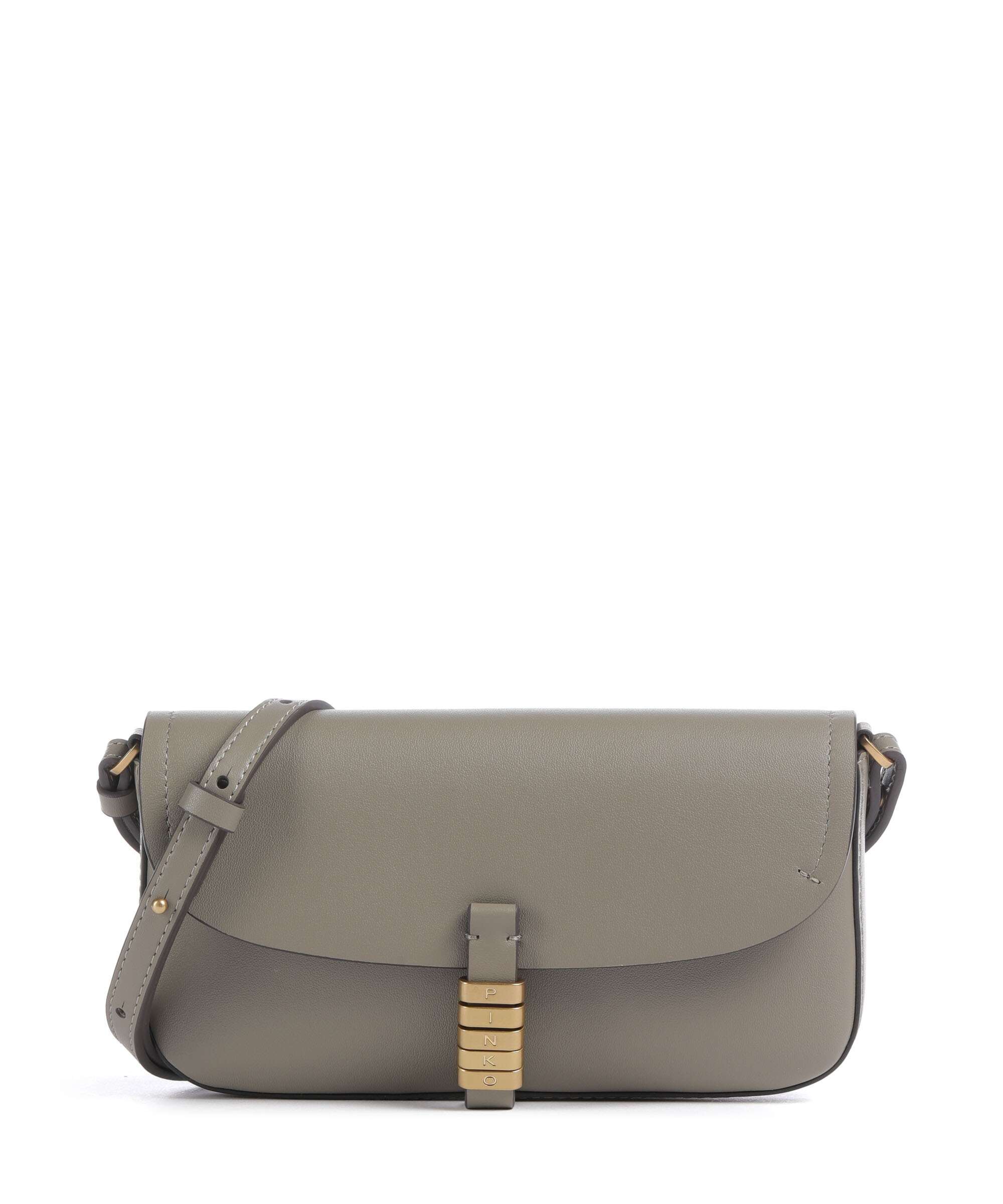 Pinko Saddle Flat Crossbody bag noce/antique gold