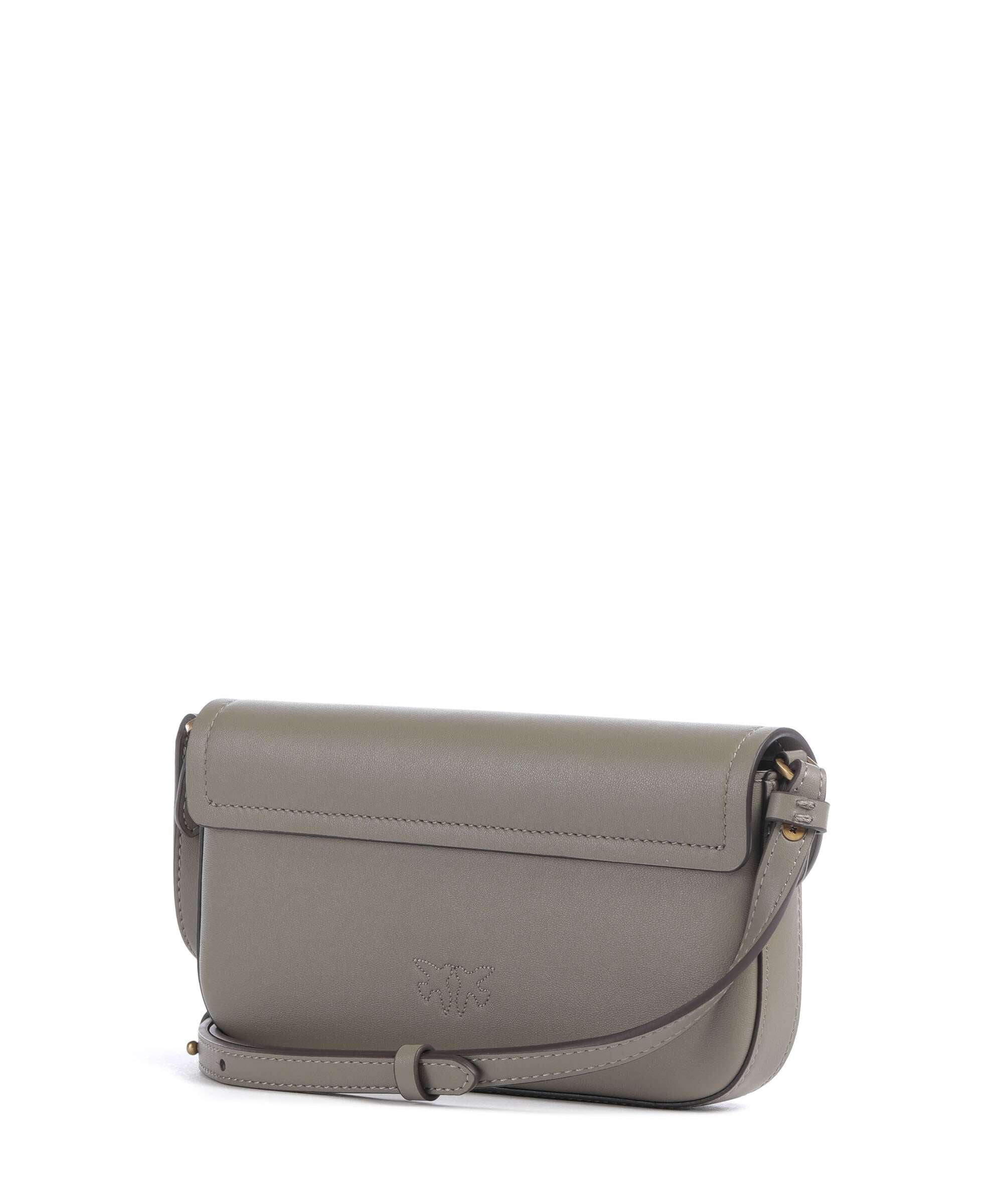 Pinko Saddle Flat Crossbody bag noce/antique gold