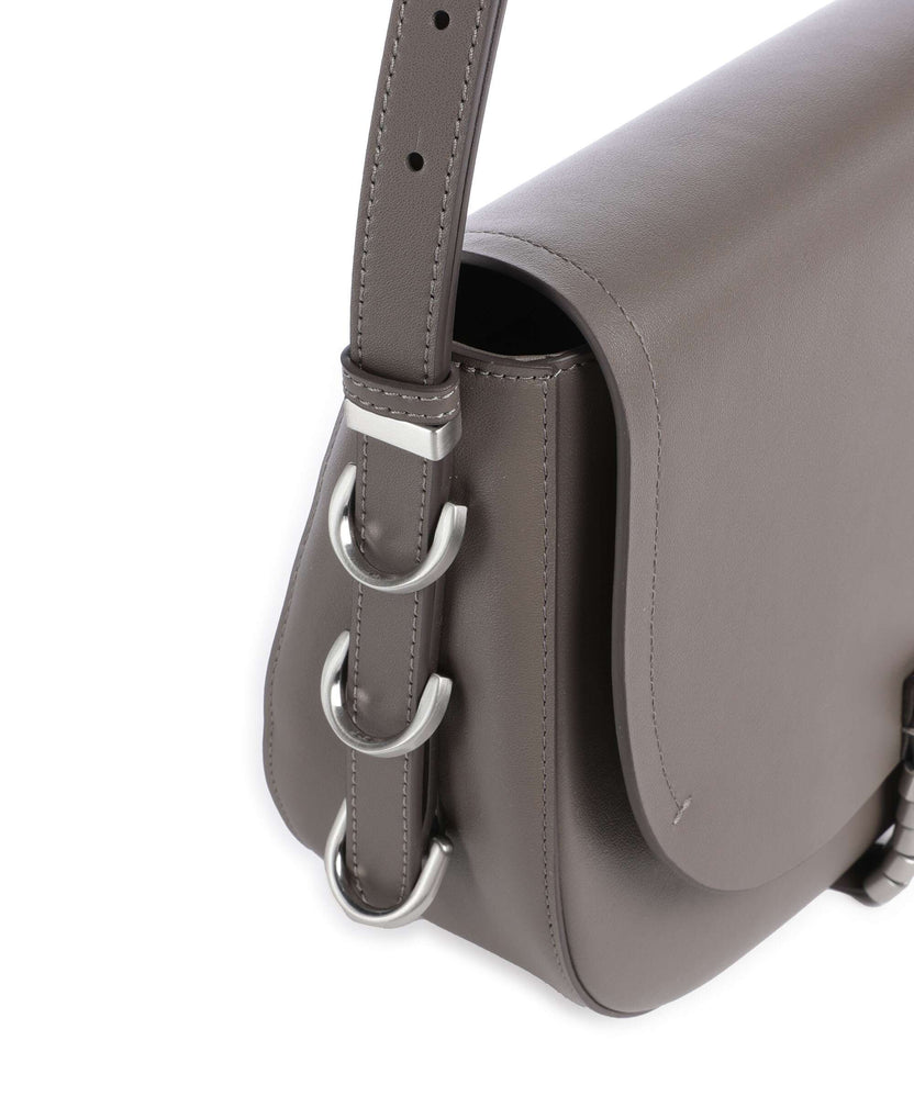 Pinko Saddle Classic Crossbody bag grigio asfalto/matt silver