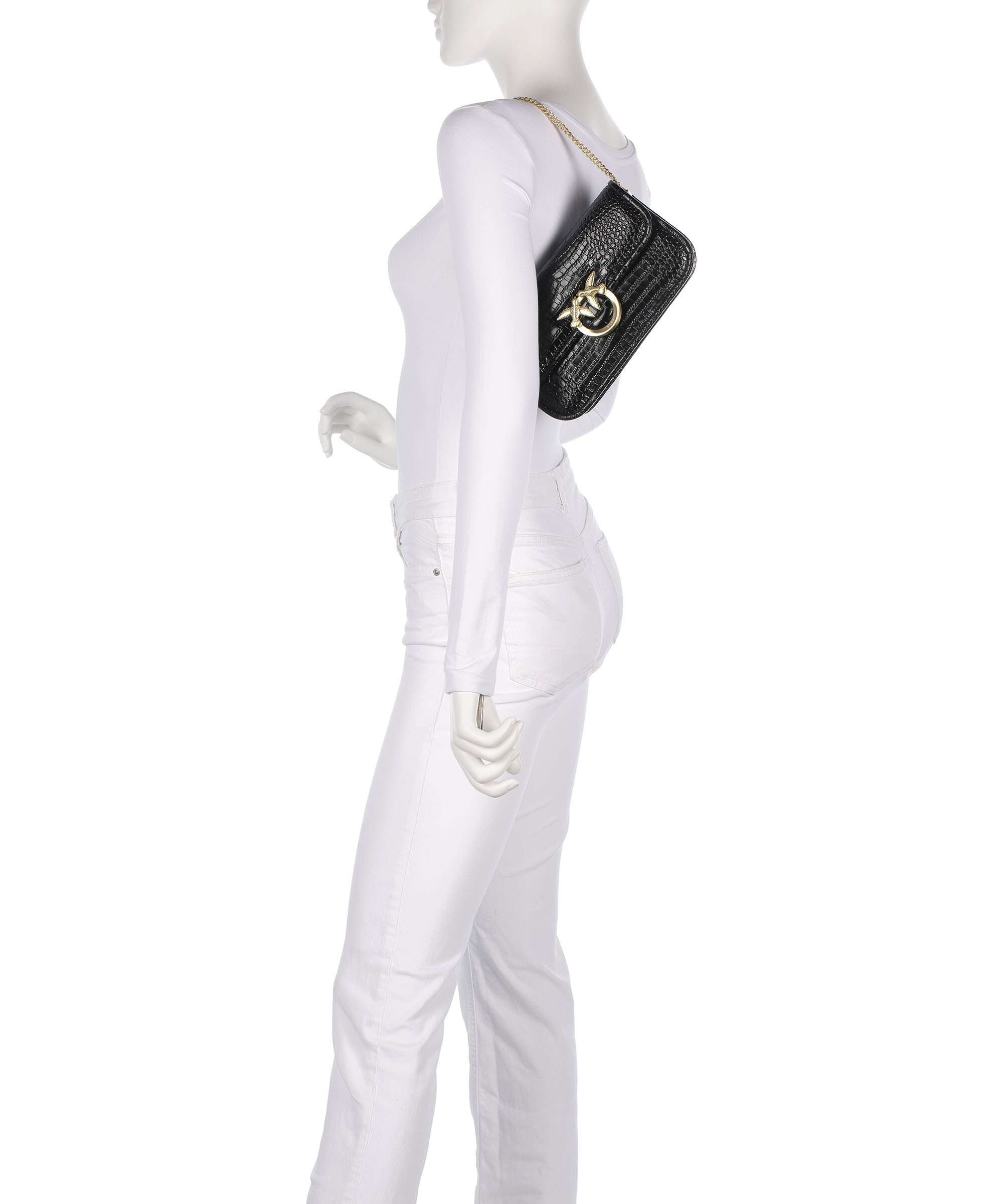 Pinko Love Box Horizontal Shoulder bag nero limousine/matt gold