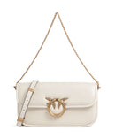 Pinko Love Box Baguette Shoulder bag bianco seta/antique gold
