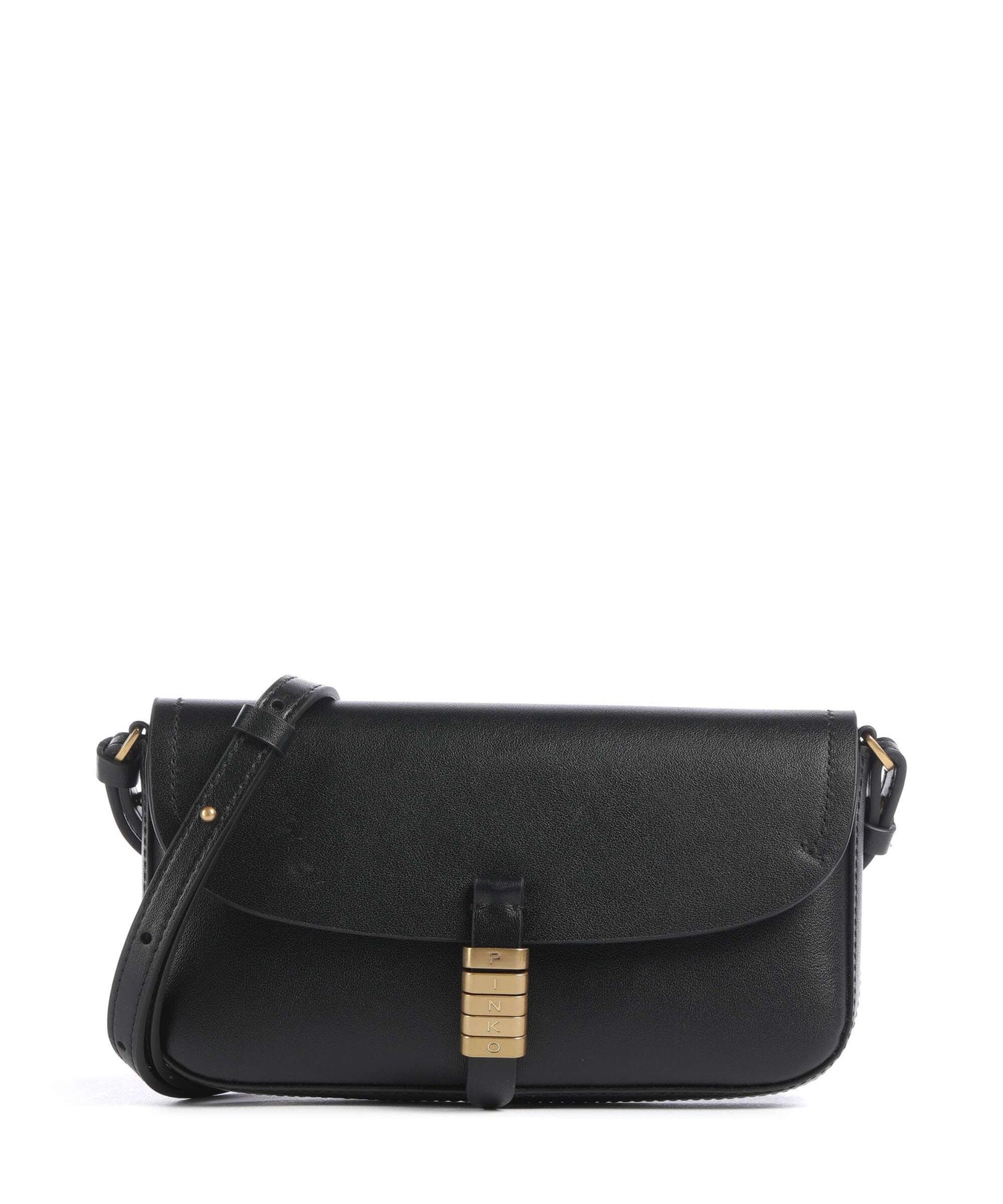 Pinko Saddle Flat Crossbody bag nero/antique gold