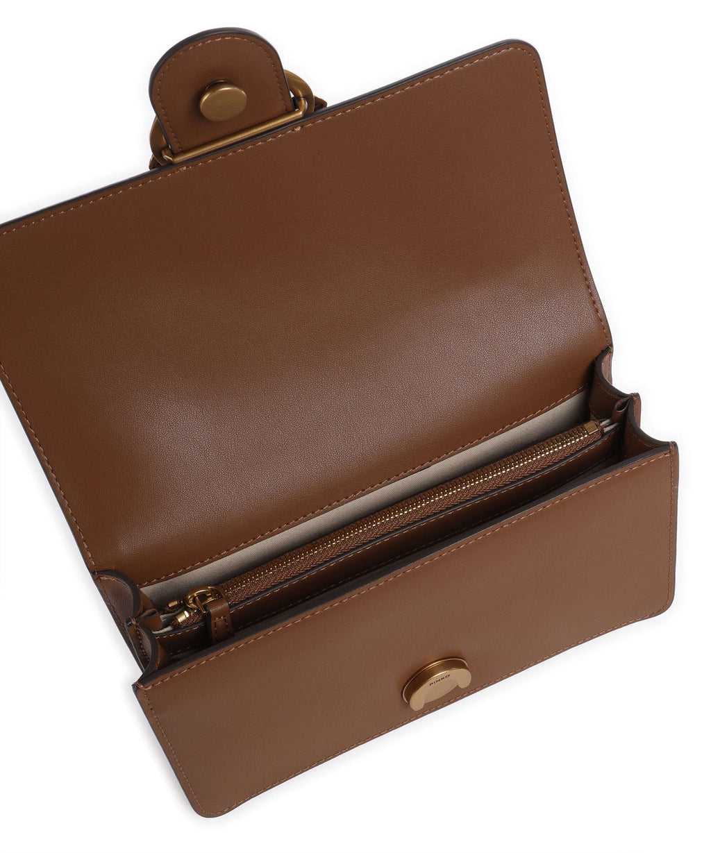 Pinko Love One Mini Crossbody bag marrone/leone/antique gold