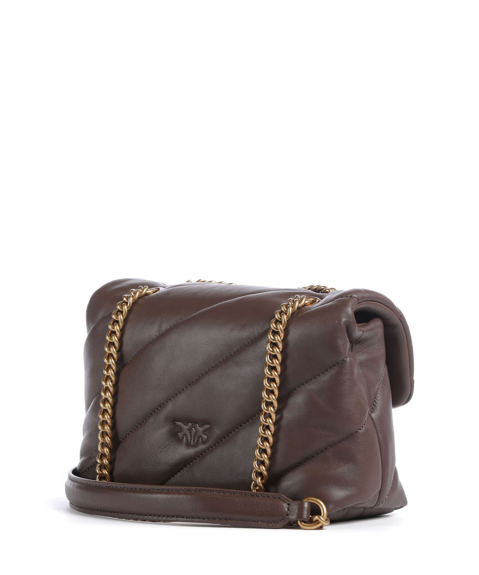 Pinko Love Puff Mini Shoulder bag marrone castano/antique gold