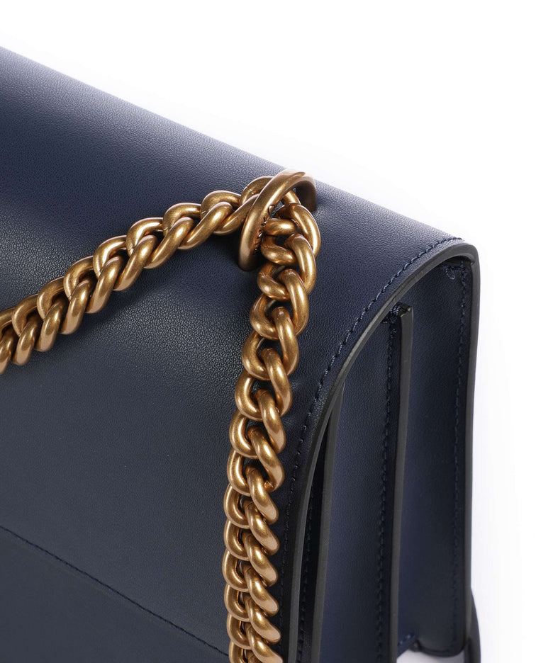 Pinko Love One Classic Shoulder bag blu indaco ombroso/antique gold