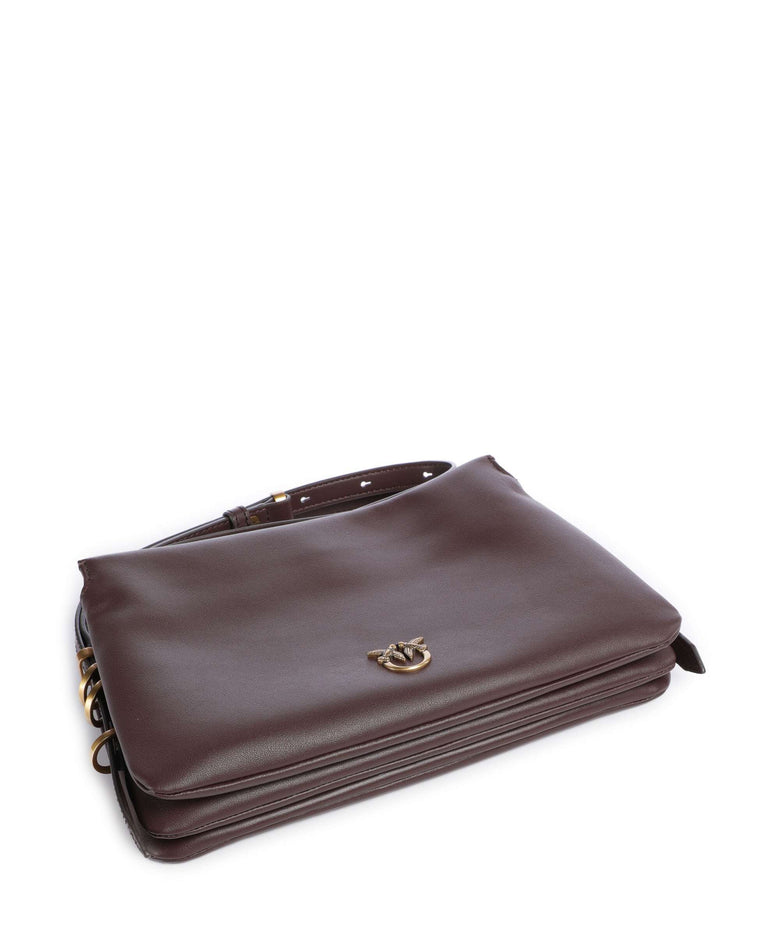 Pinko Triplet Mini Crossbody bag rosso mogano/antique gold