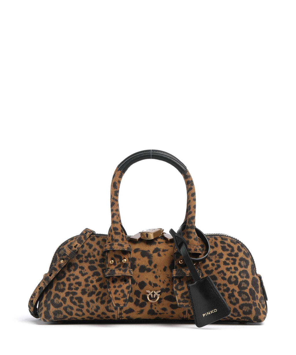 Pinko Bowling Horizontal Handbag maculato/marrone/antique gold