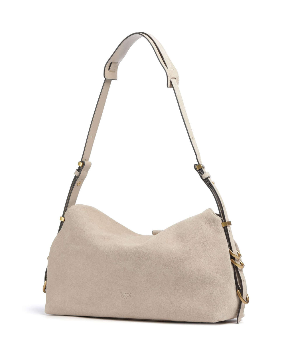 Pinko Saddle Classic Hobo bag beige/grigio fumo/antique gold
