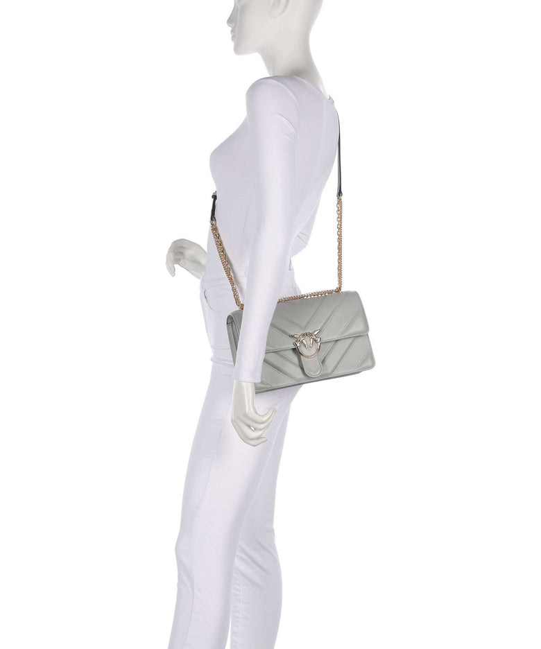 Pinko Love One Classic Shoulder bag grigio perla/gold mordore