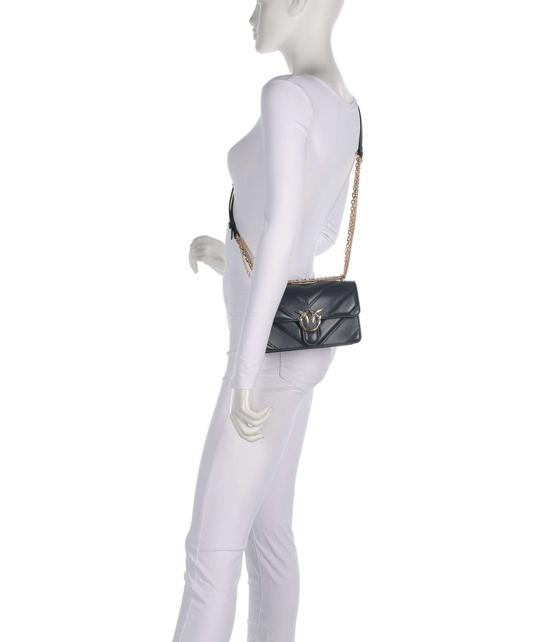 Pinko Love One Mini Shoulder bag grigio asfalto/oro mordore