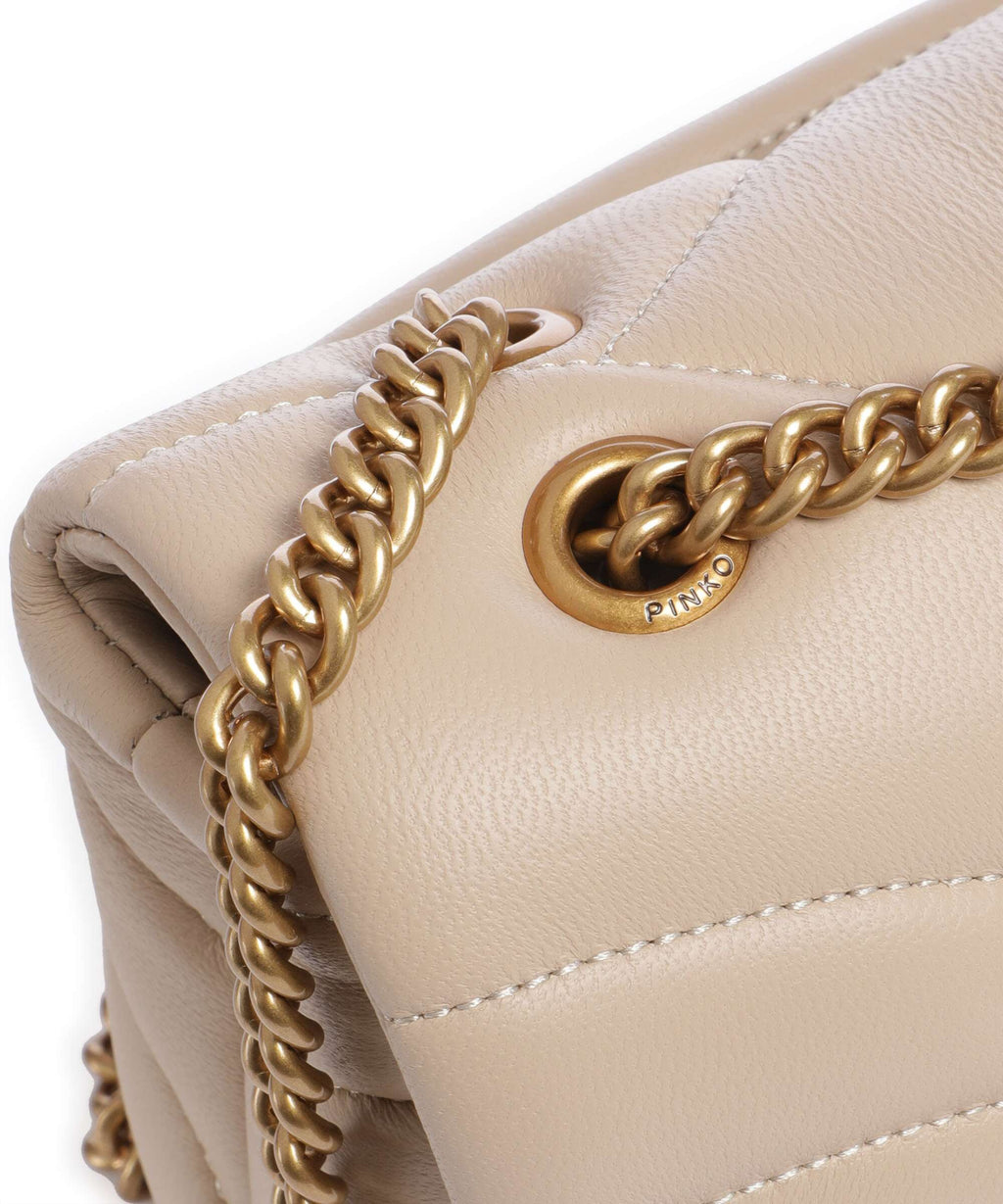 Pinko Love Puff Mini Shoulder bag beige/grigio fumo/antique gold