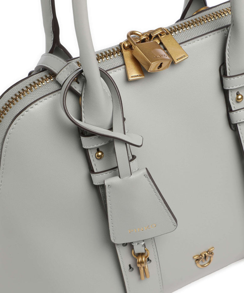Pinko Bowling Medium Handbag grigio perla/antique gold