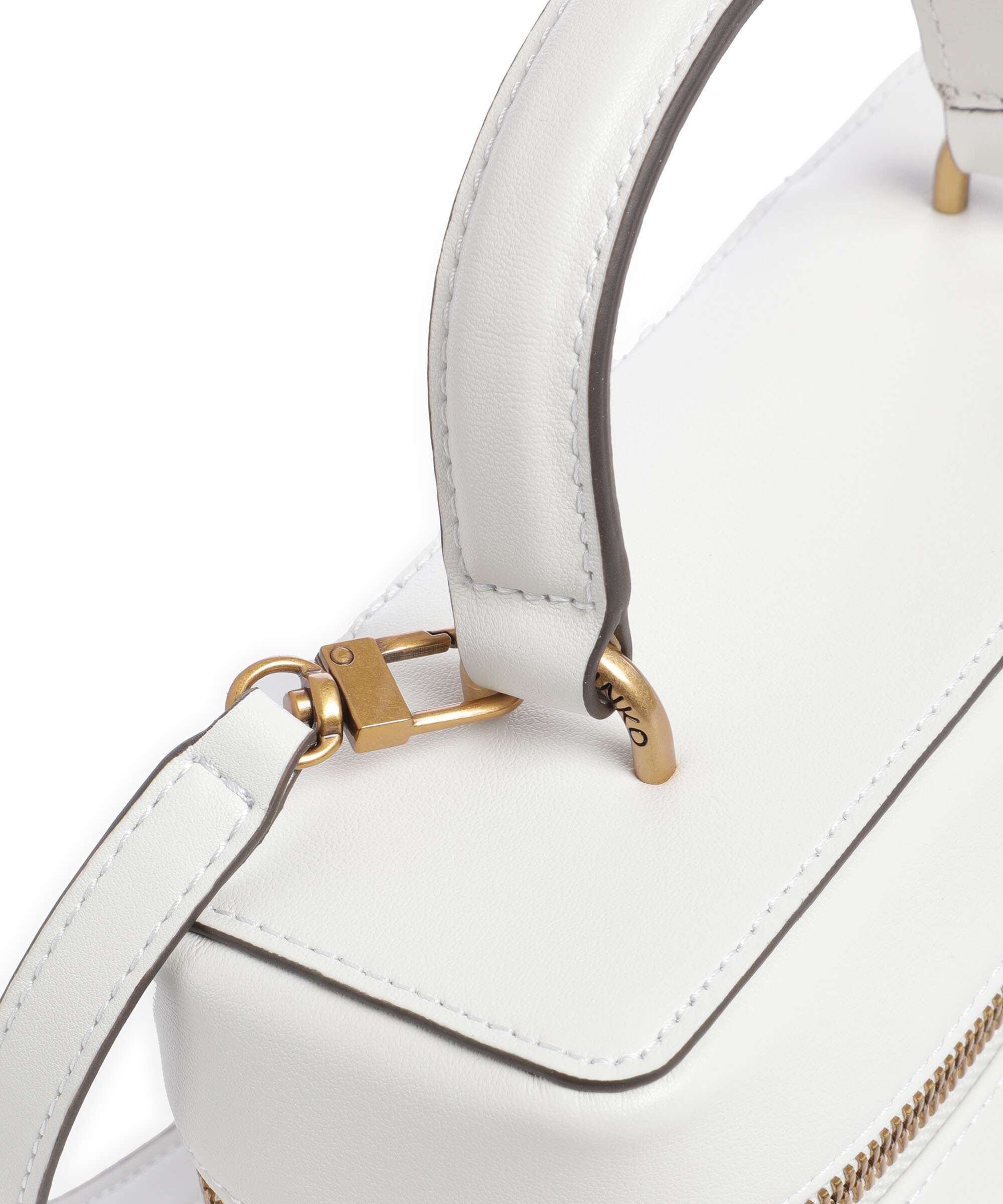 Pinko Vanity Mini Crossbody bag bianco nembo/antique gold