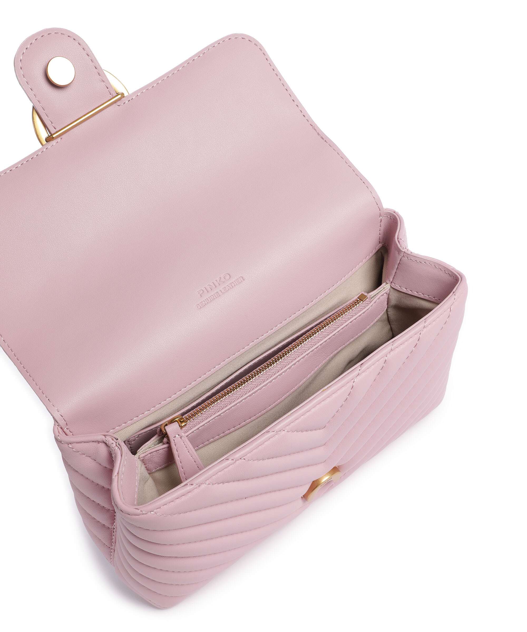 Pinko Love Lady Puff Mini Handbag rosa chiaro/antique gold