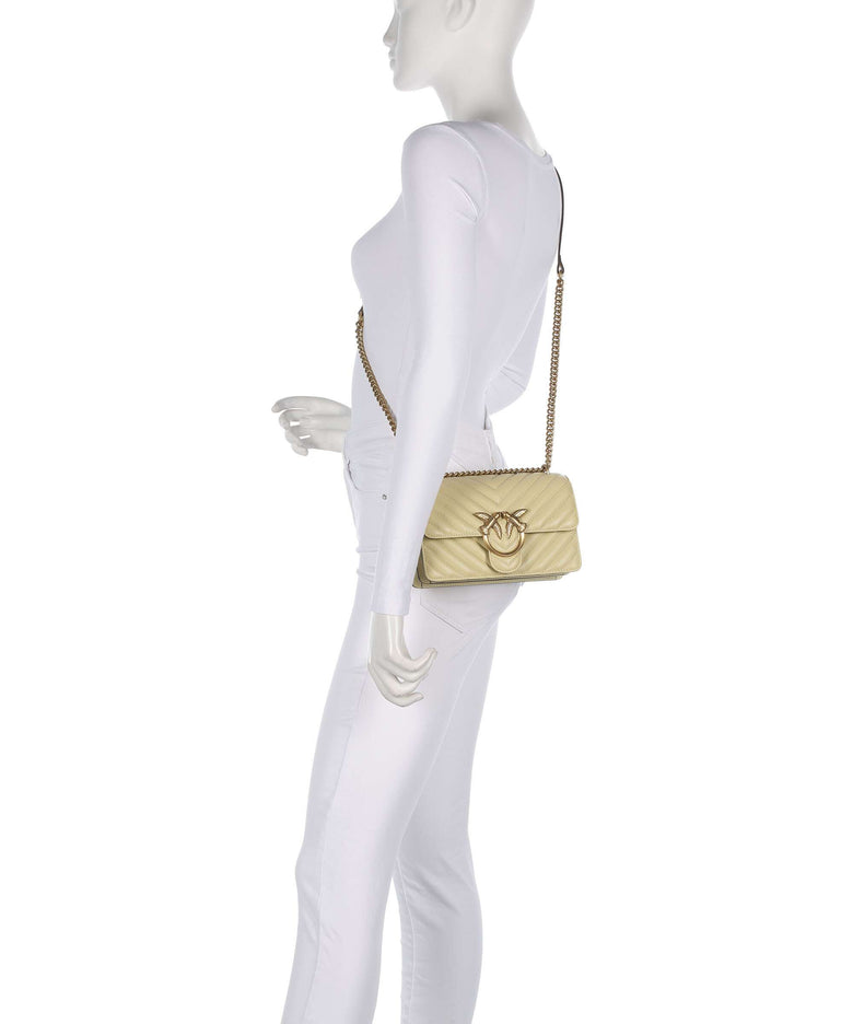 Pinko Love One Mini Shoulder bag giallo vaniglia/antique gold