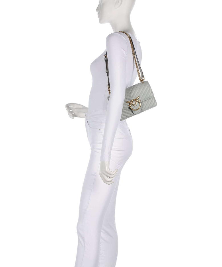 Pinko Love One Mini Shoulder bag grigio perla/antique gold