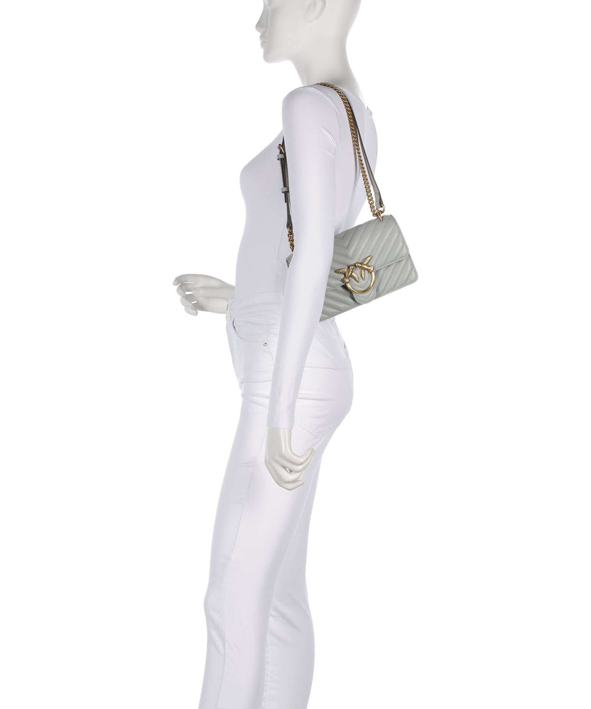 Pinko Love One Mini Shoulder bag grigio perla/antique gold