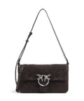 Pinko Love One Classic Slouchy Shoulder bag marrone/chicco di caffe/old silver