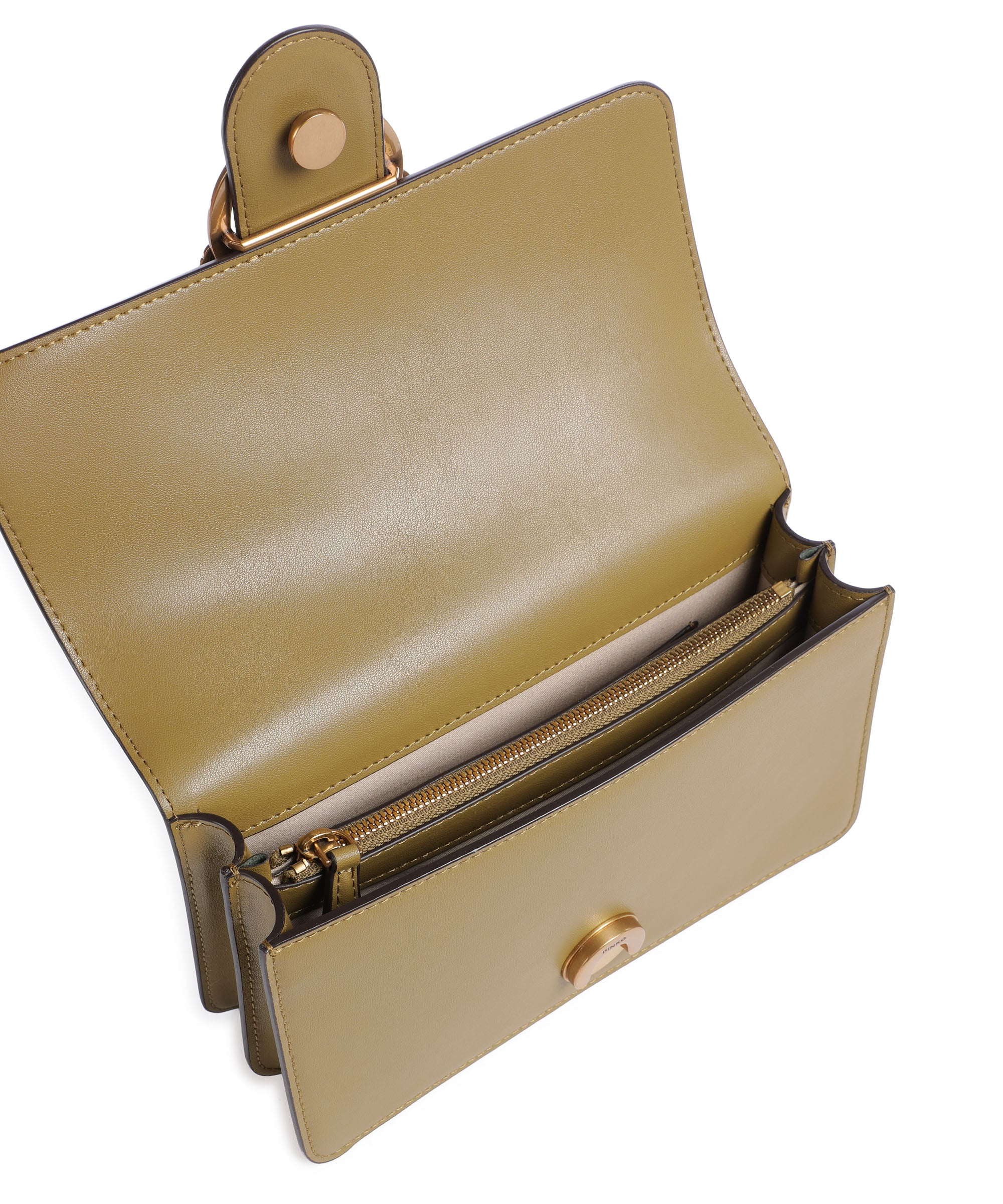 Pinko Love One Mini Crossbody bag verde canguro/antique gold