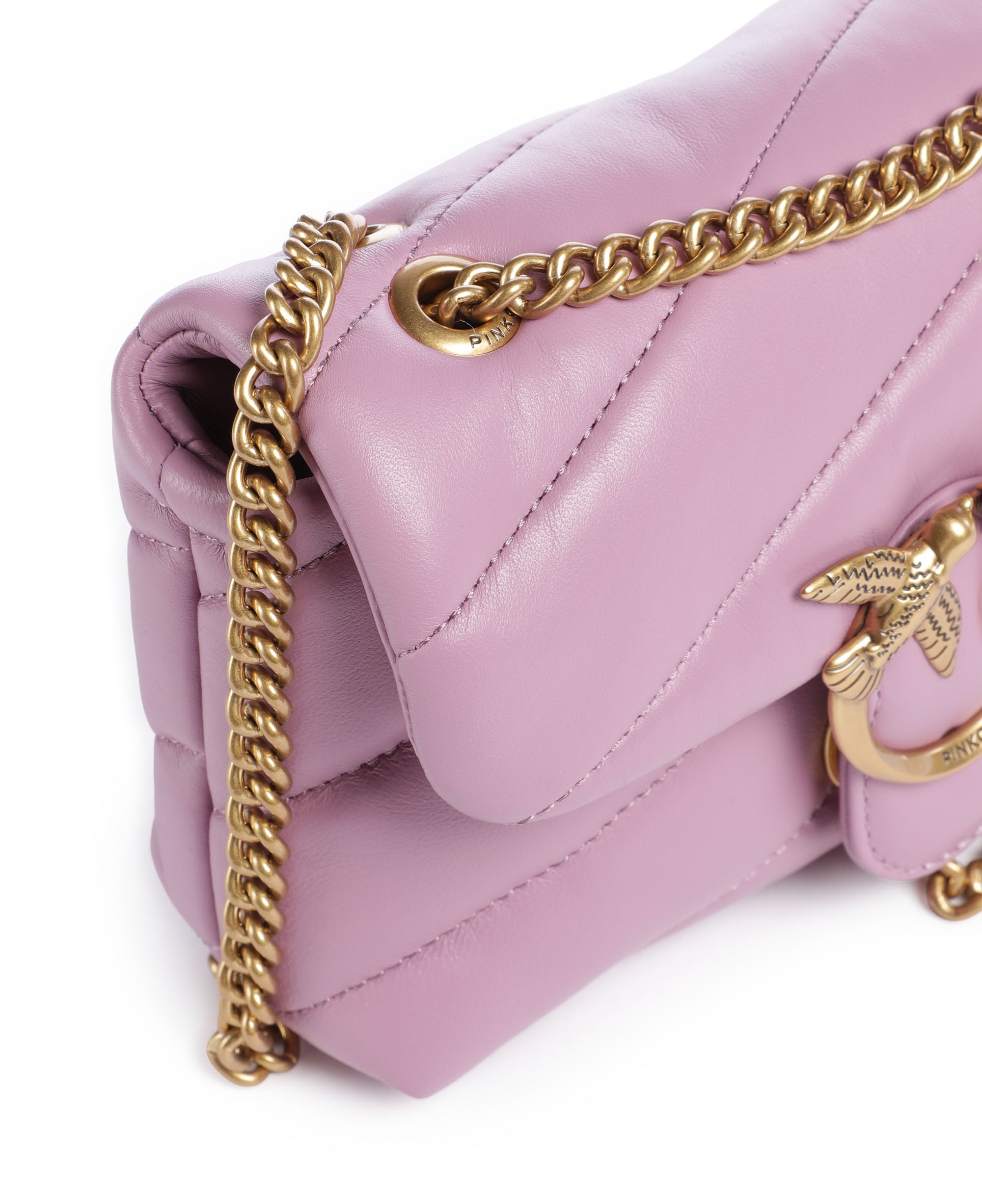 Pinko Love Puff Baby Shoulder bag lilla/antique gold