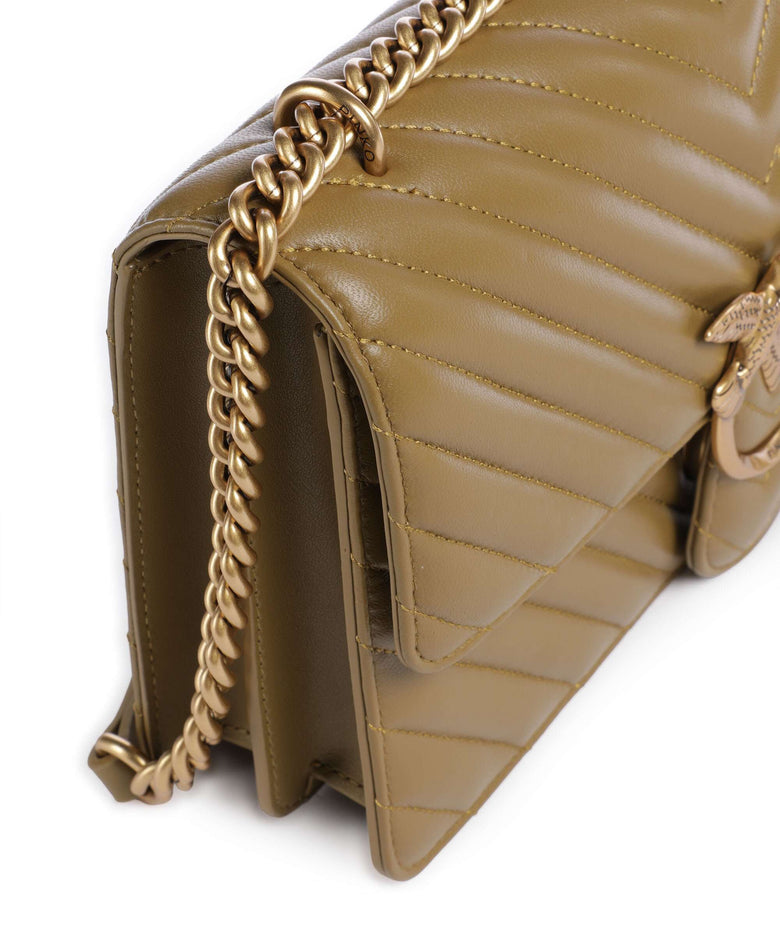 Pinko Love One Classic Shoulder bag verde canguro/antique gold