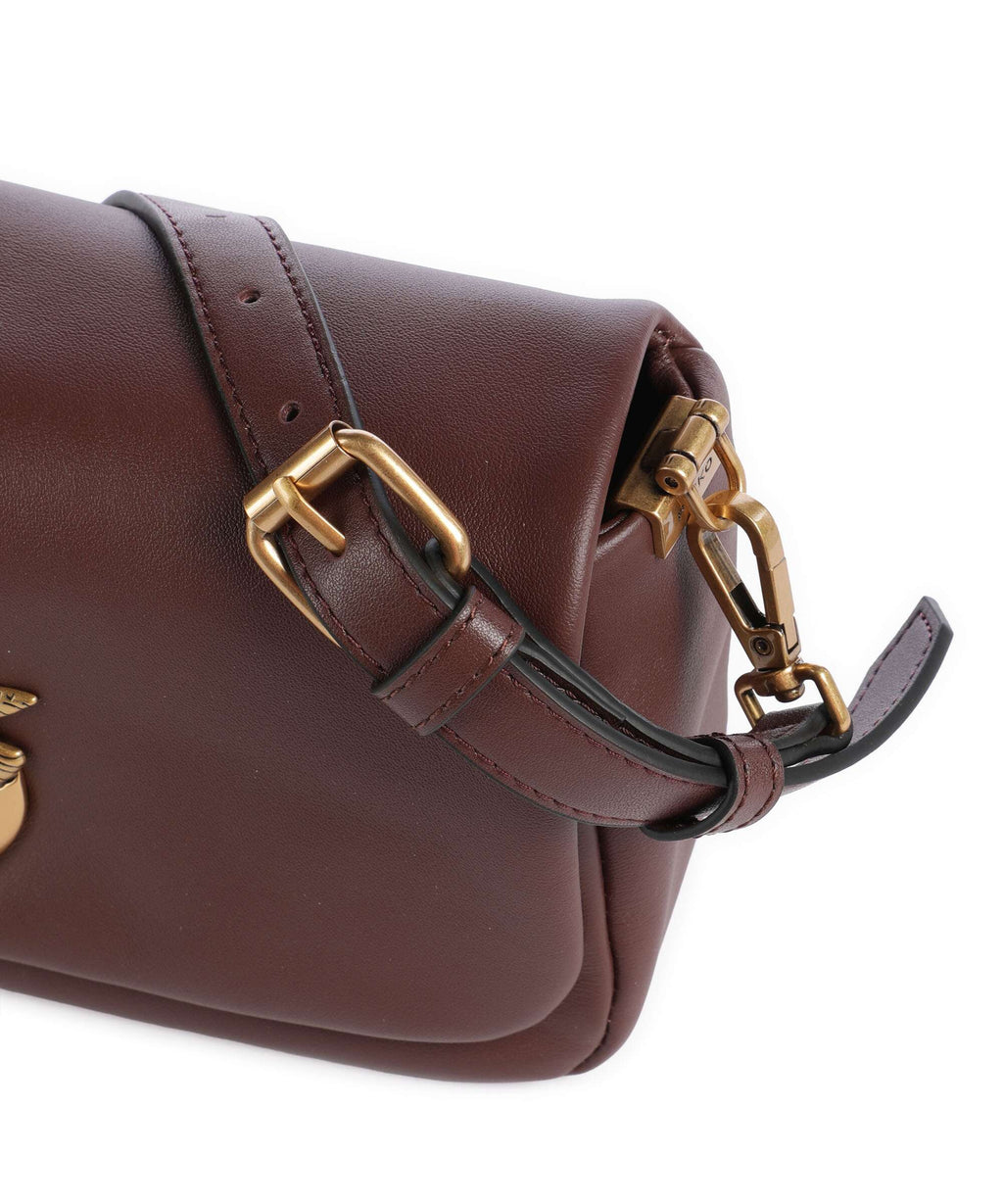Pinko Click Soft Horizontal Mini Crossbody bag castano intenso/antique gold