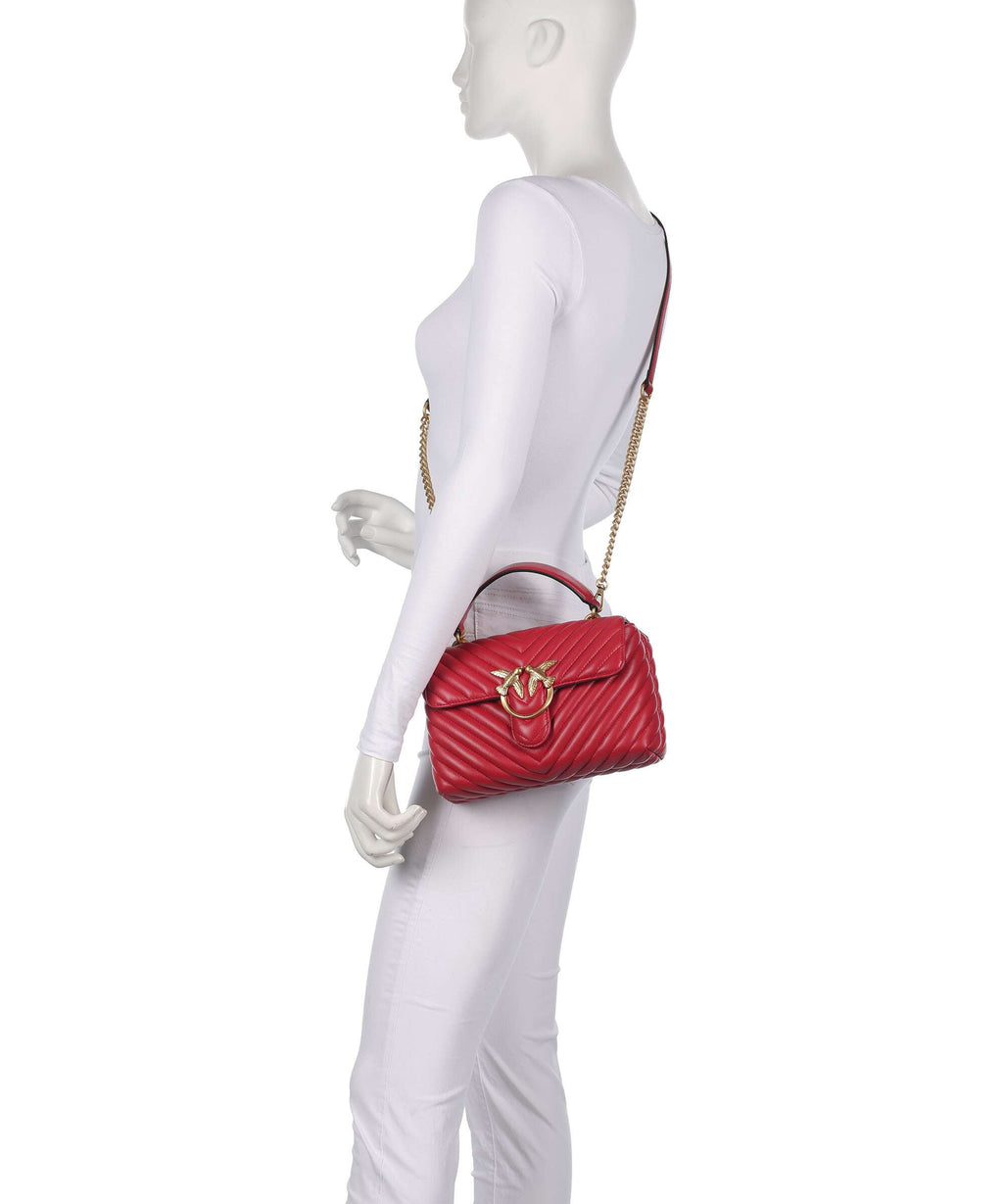 Pinko Love Lady Puff Mini Handbag rosso rio/antique gold