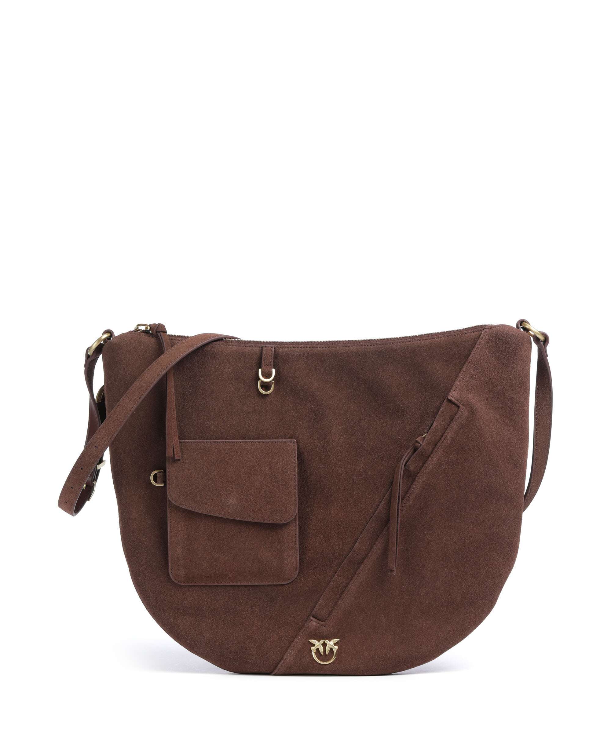 Pinko Luna Big Hobo bag castano intenso/matt gold