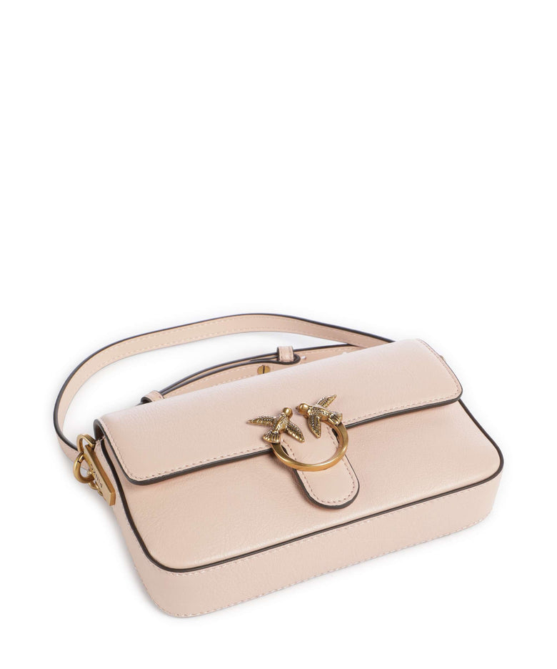 Pinko Love One Baby Slouchy Crossbody bag rosa cammeo/antique gold