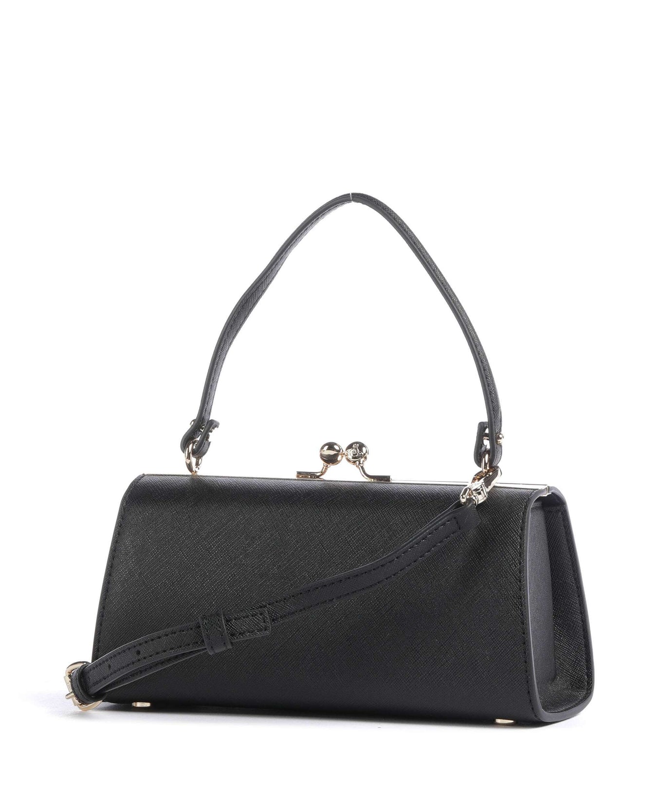 Vivienne Westwood Doll Frame Saffiano XL Handbag black