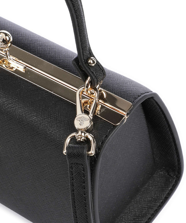 Vivienne Westwood Doll Frame Saffiano XL Handbag black