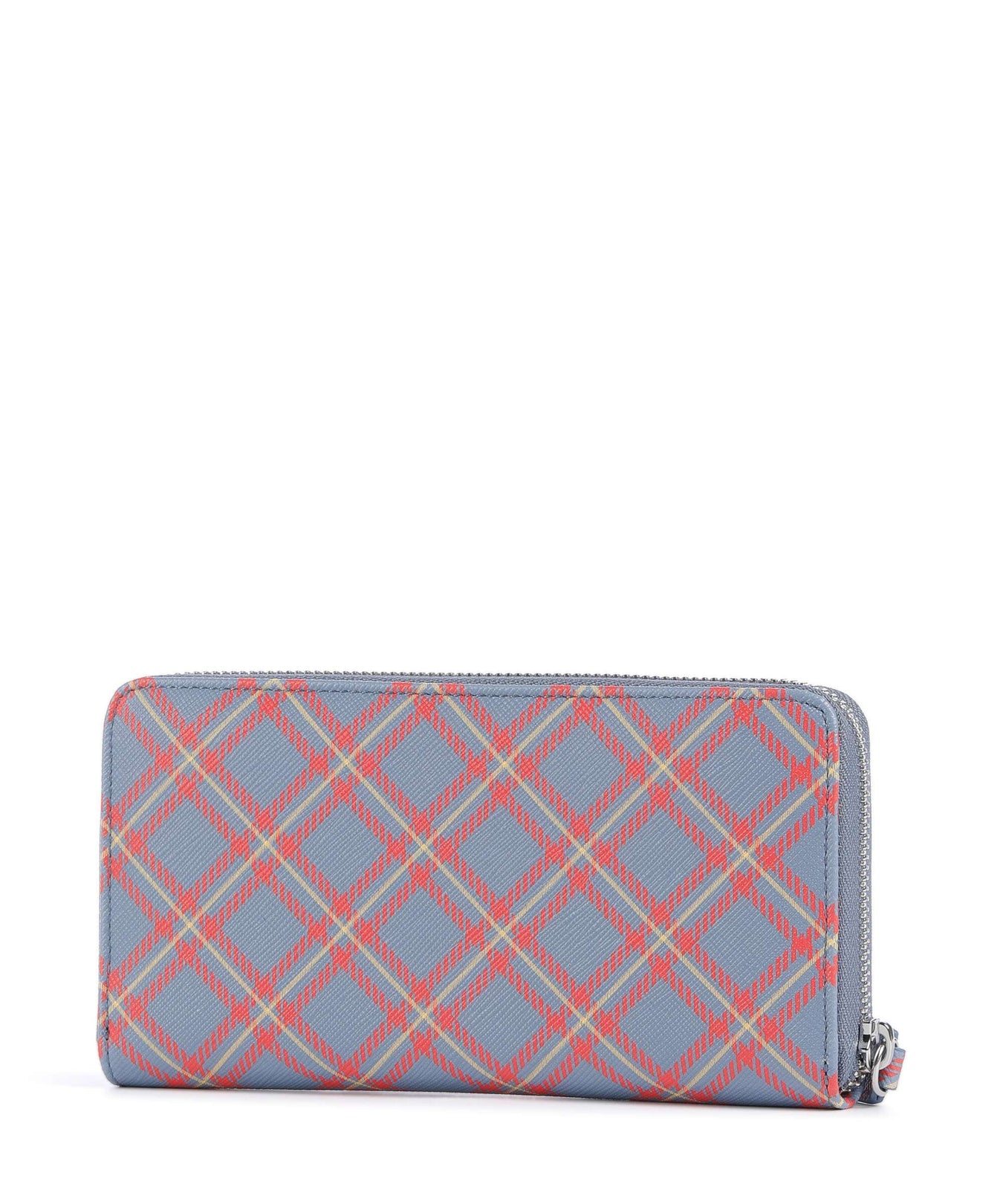 Vivienne Westwood Saffiano Printed Classic Wallet blue/orange tartan