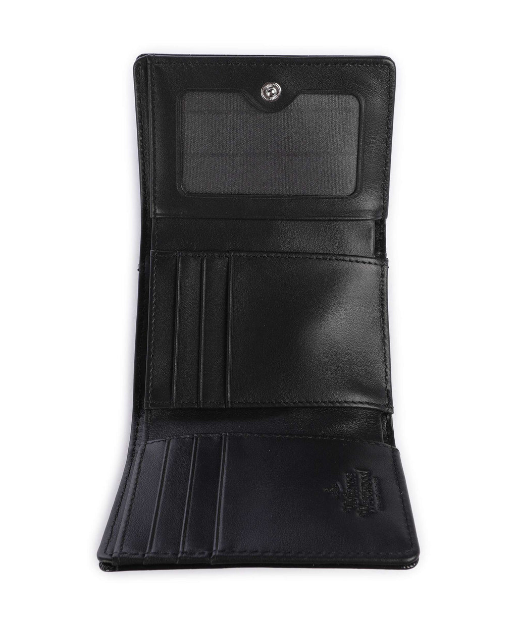 Vivienne Westwood Frame Embossed Croc Small Wallet black