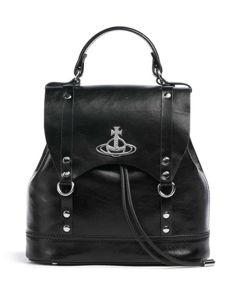 Vivienne Westwood Max Shiny Veget Tanned Small Backpack black