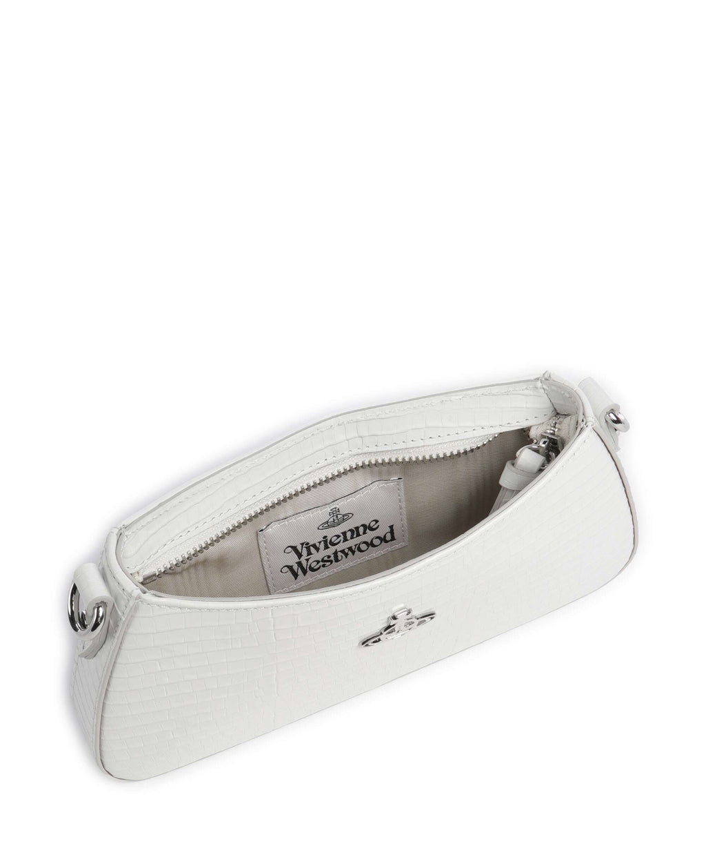 Vivienne Westwood Tasha Embossed Croc Mini Shoulder bag white