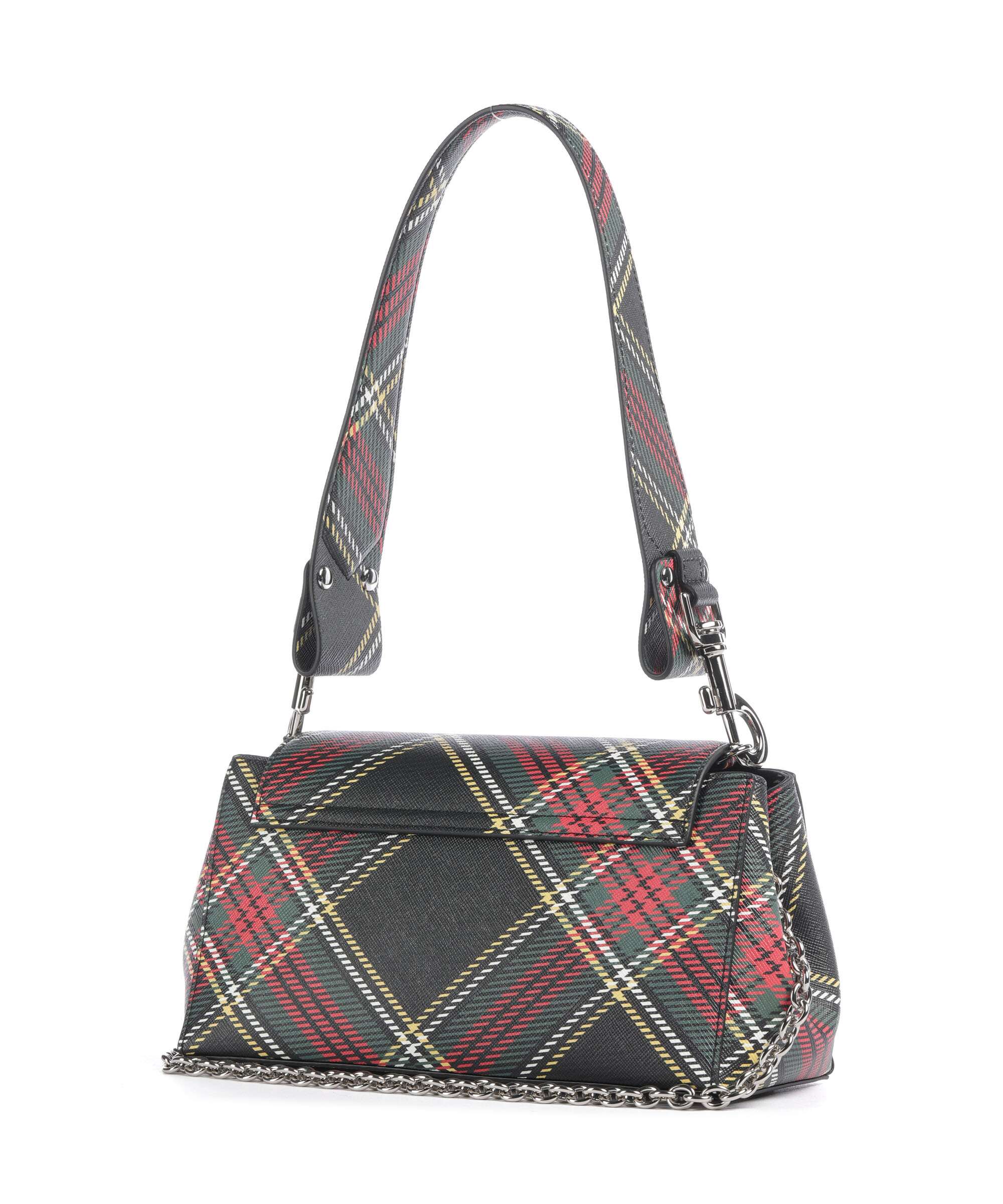Vivienne Westwood Hazel Saffiano Printed Medium Shoulder bag chelsea tartan