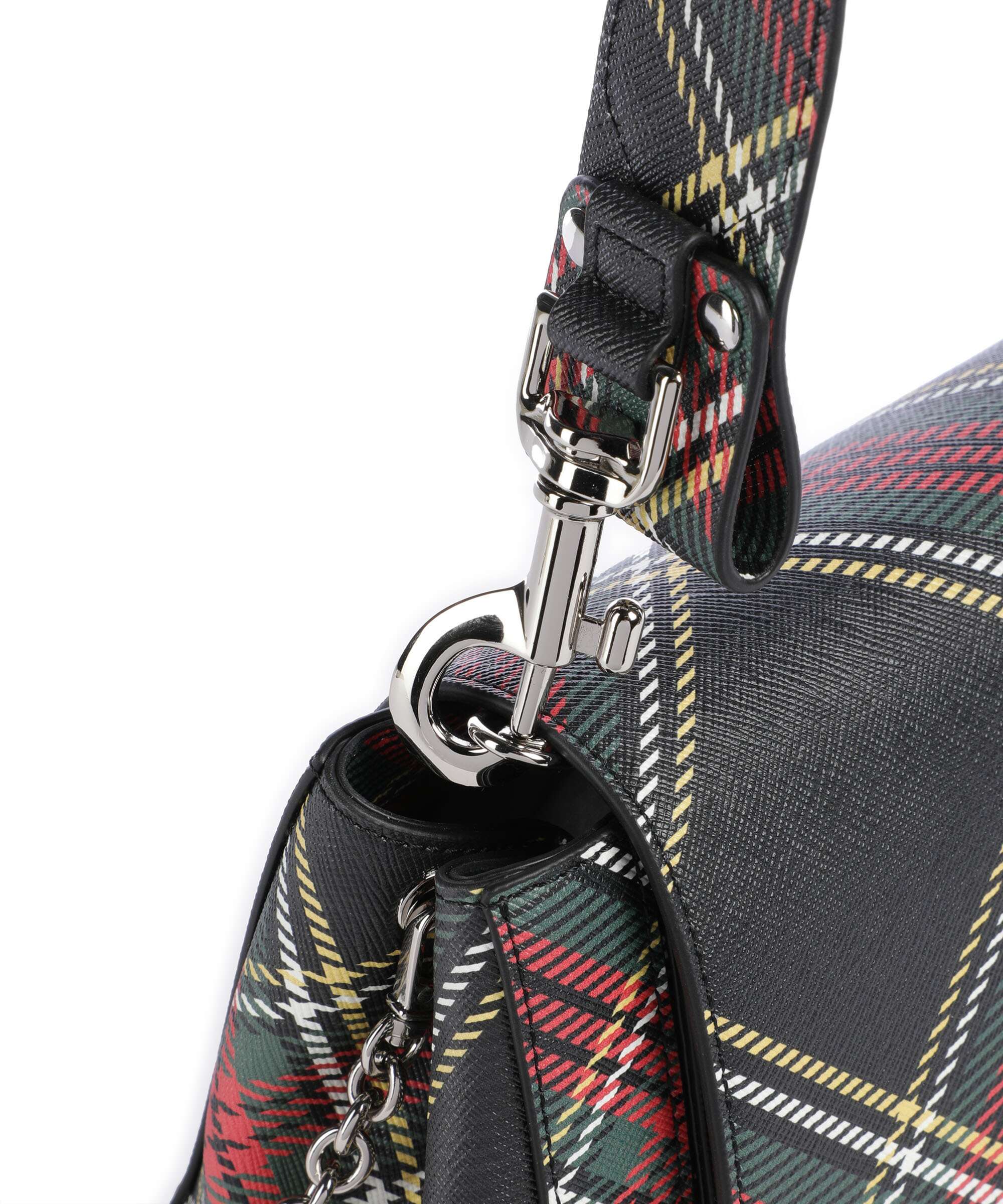 Vivienne Westwood Hazel Saffiano Printed Medium Shoulder bag chelsea tartan