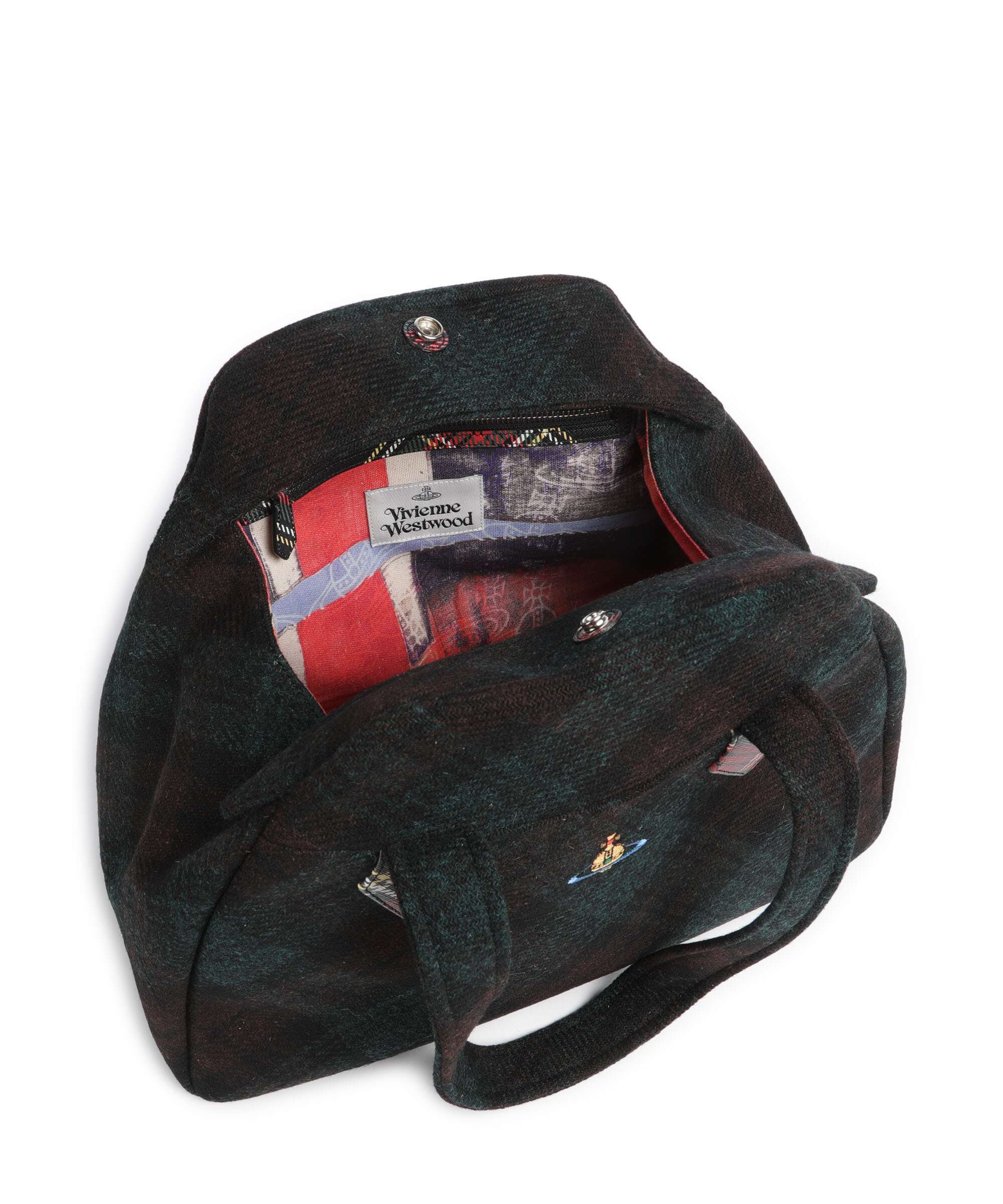 Vivienne Westwood Archive Harris Tweed Check Large Tote bag dark check