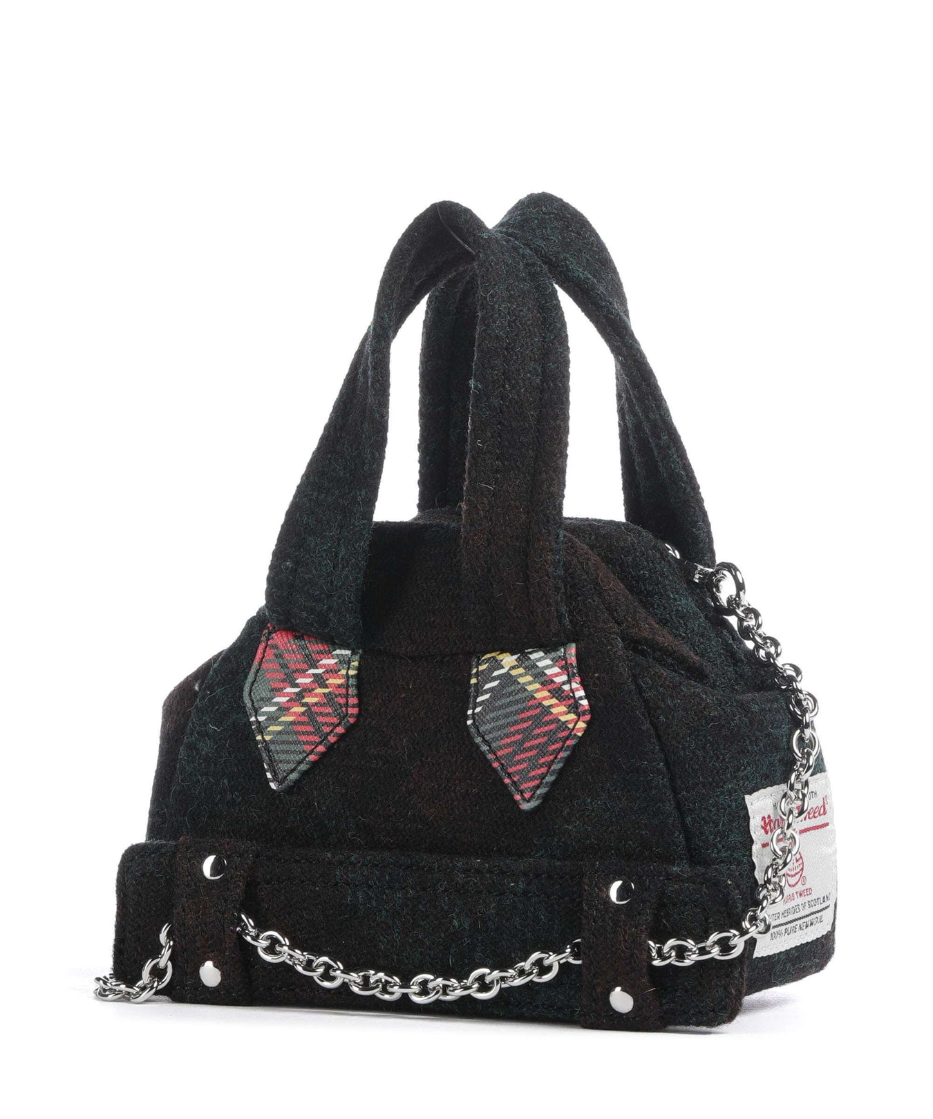 Vivienne Westwood Archive Harris Tweed Check Mini Crossbody bag dark check