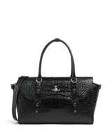 Vivienne Westwood Bettina Embossed Croc Medium Tote bag black