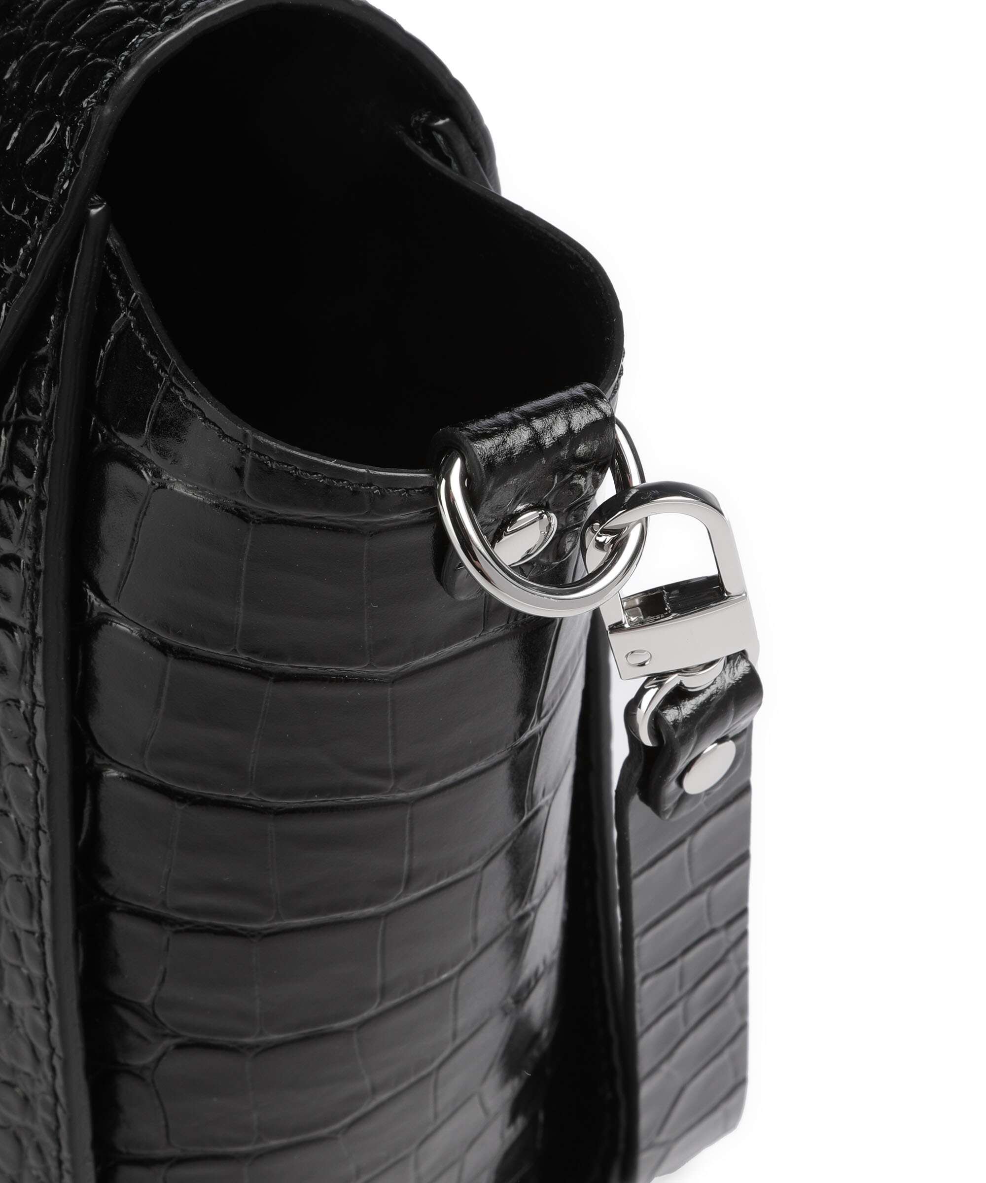 Vivienne Westwood Bettina Embossed Croc Medium Tote bag black