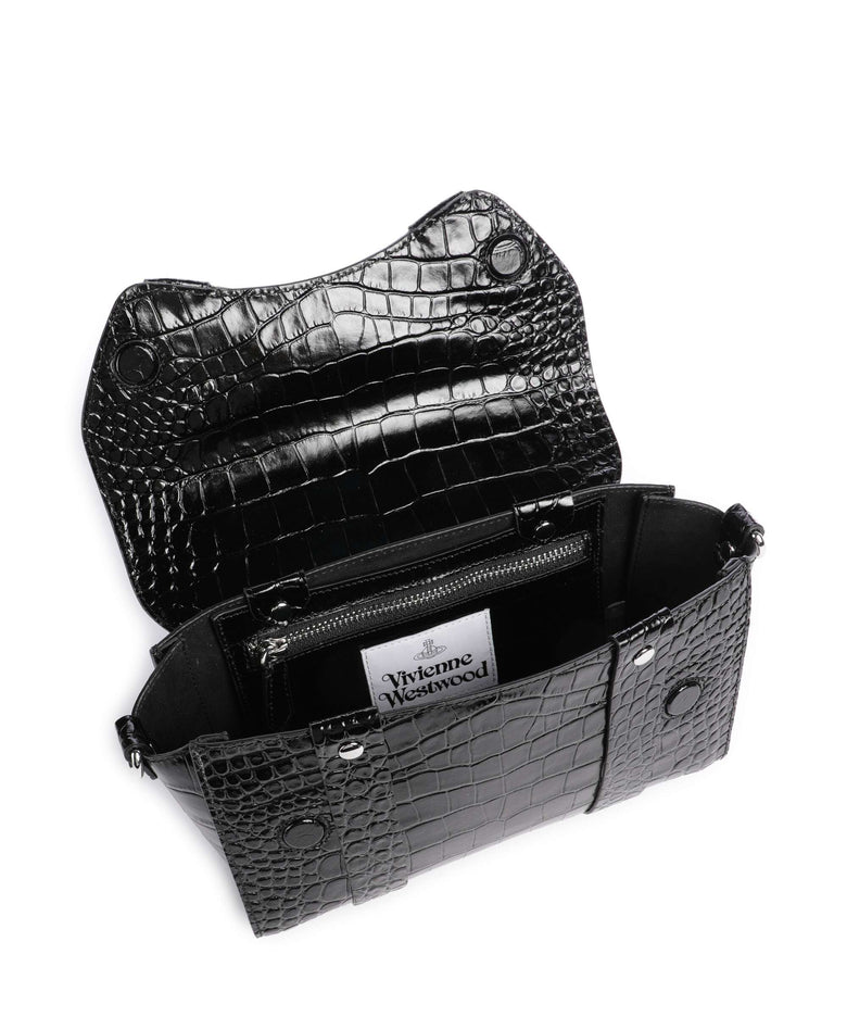 Vivienne Westwood Kimmy Embossed Croc Crossbody bag black