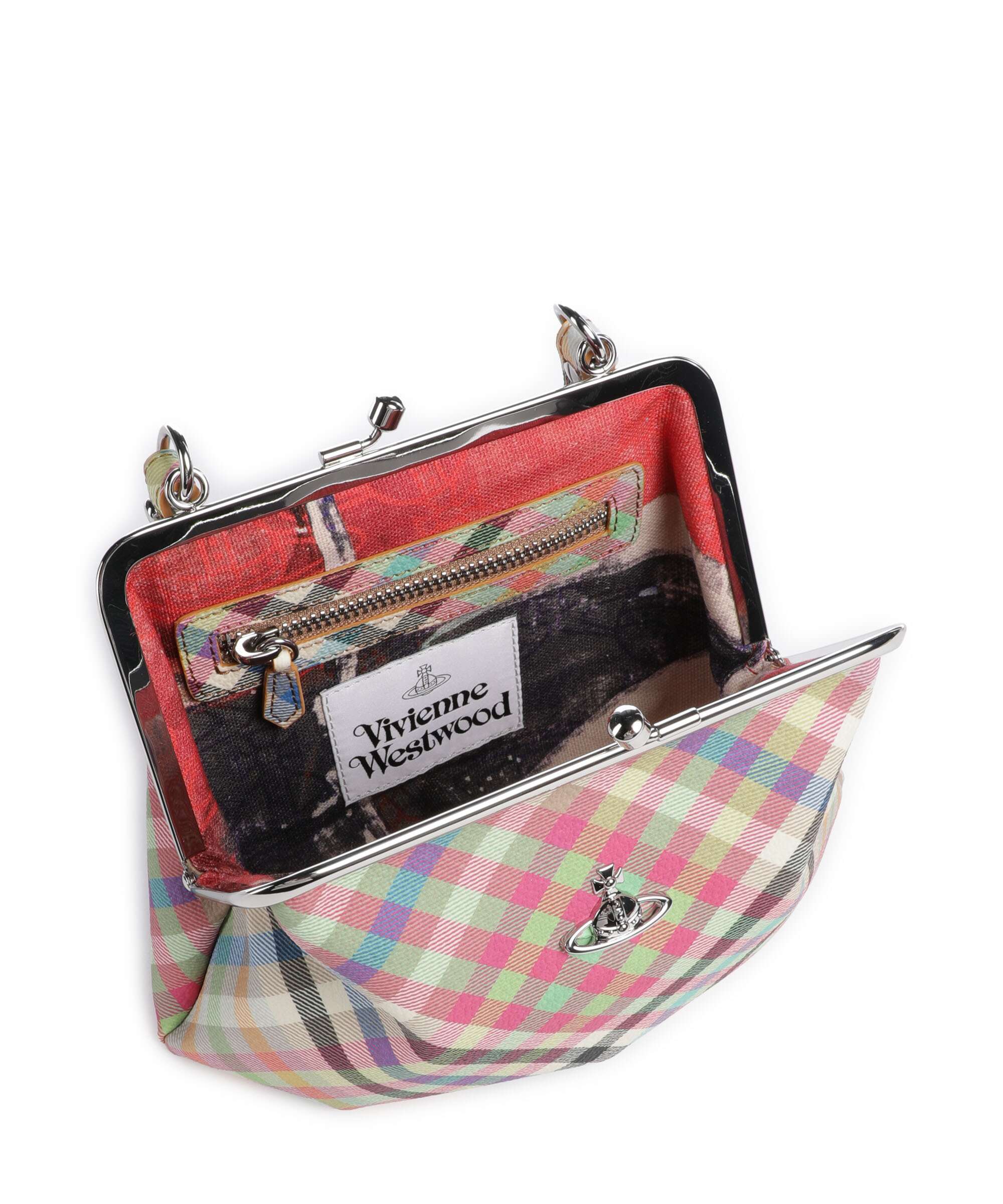 Vivienne Westwood Granny Frame Buccia D'Arancia Handbag heather plaid