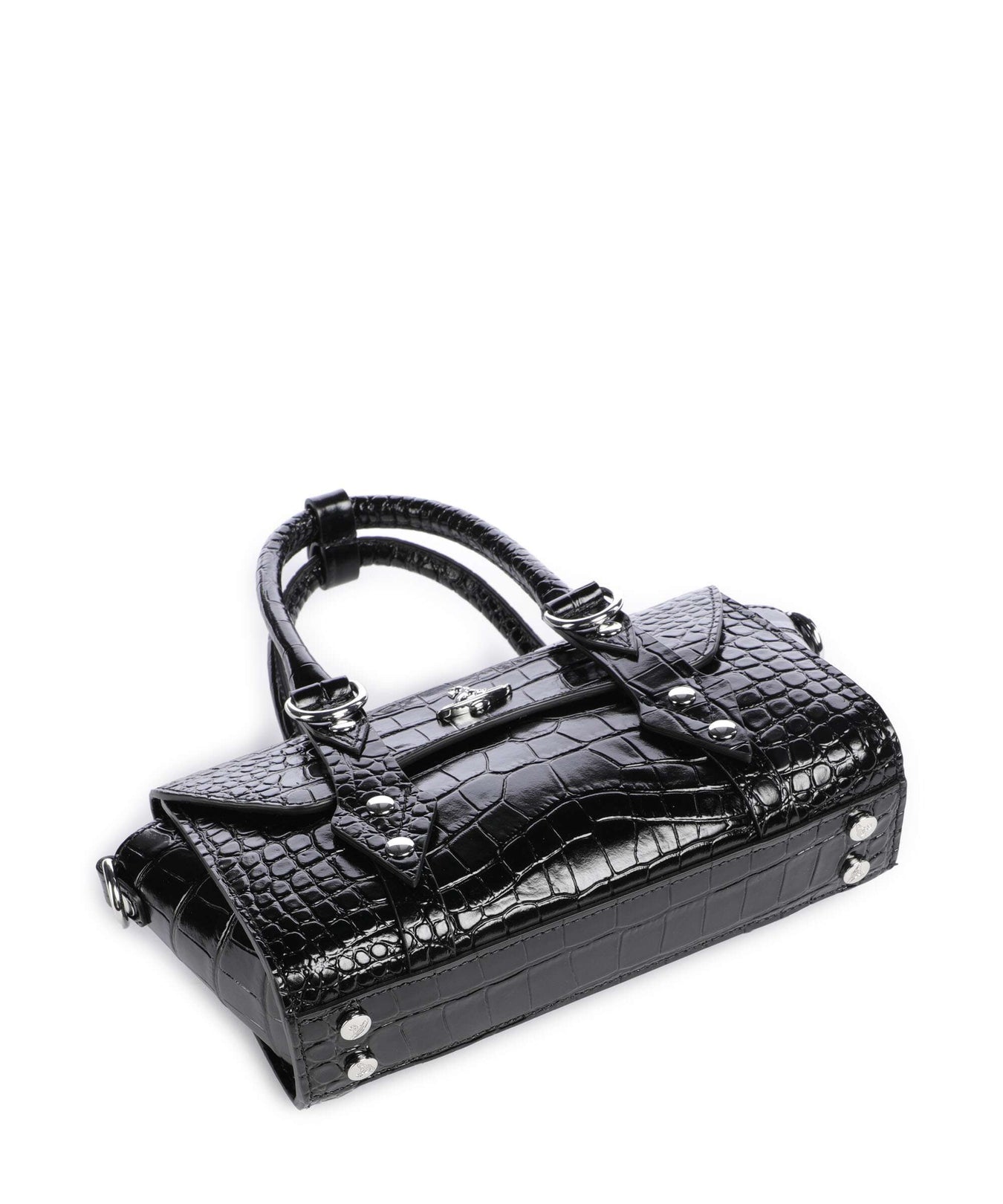 Vivienne Westwood Bettina Embossed Croc Mini Handbag black